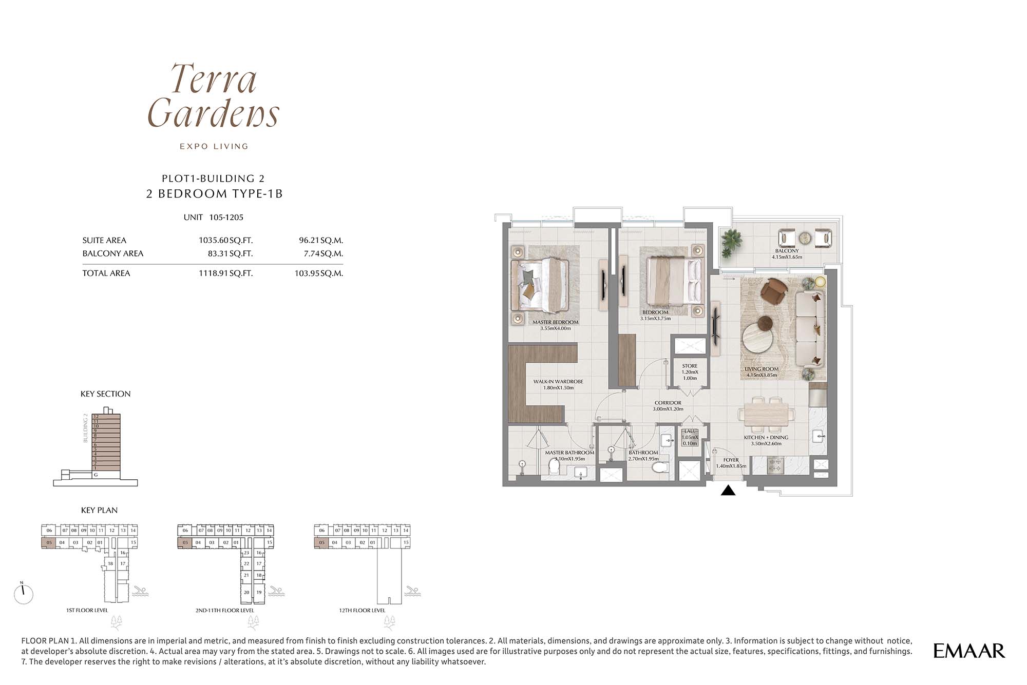 1st-12th Level Unit 105-1205 (Type-1B)