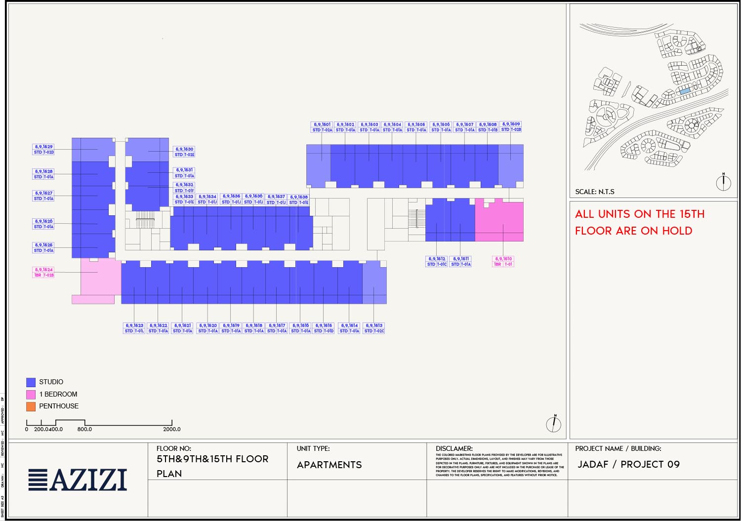 5th, 9th & 15th Floor