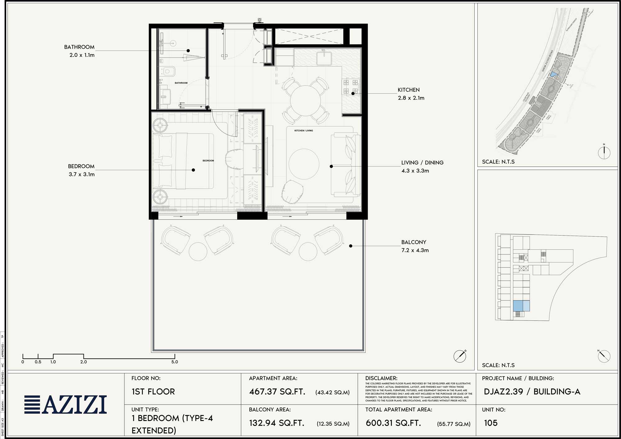 1st Floor (Unit 105 - Type 4 Extended)