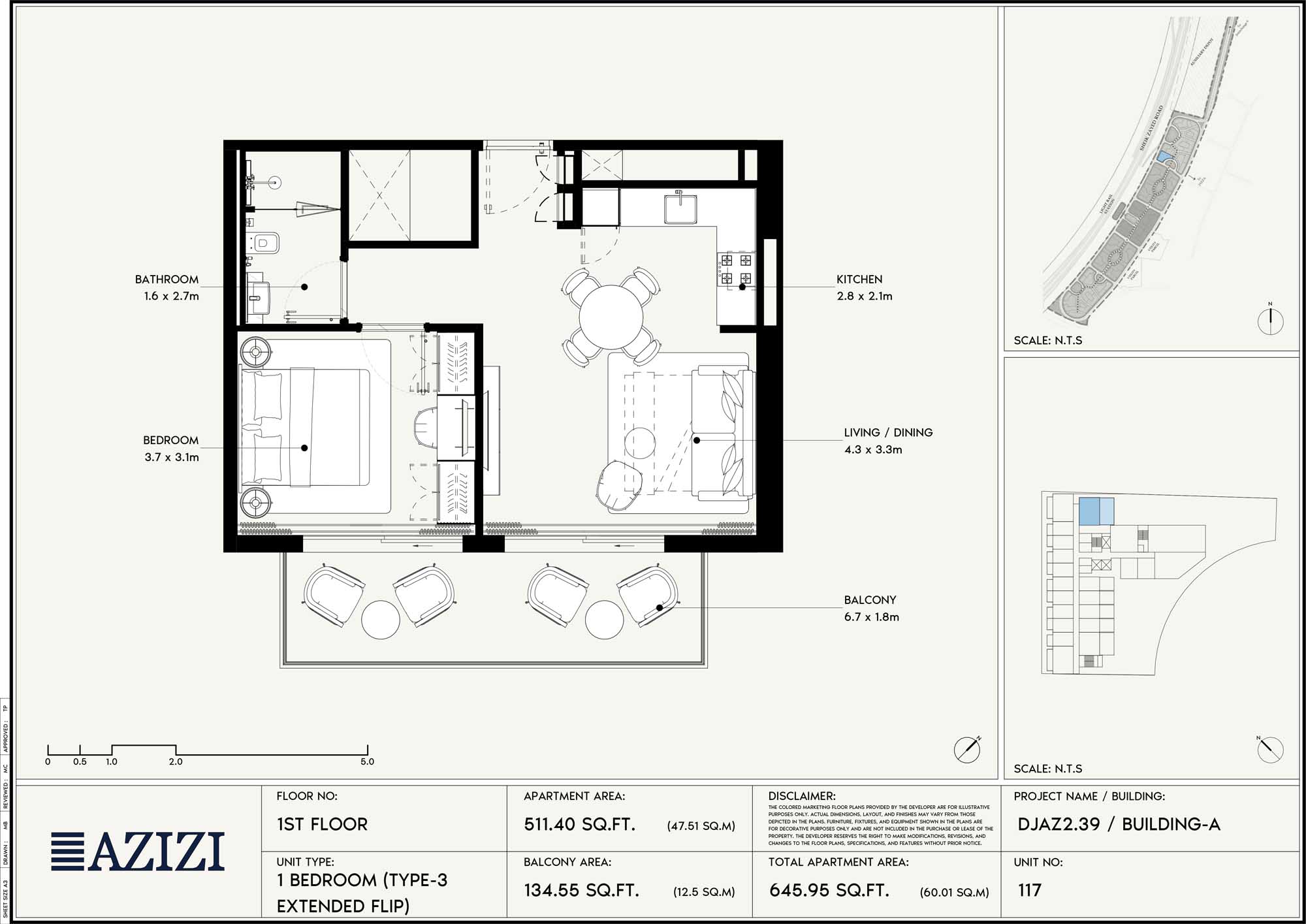 1st Floor (Unit 117 - Type 3 Extened Flip)
