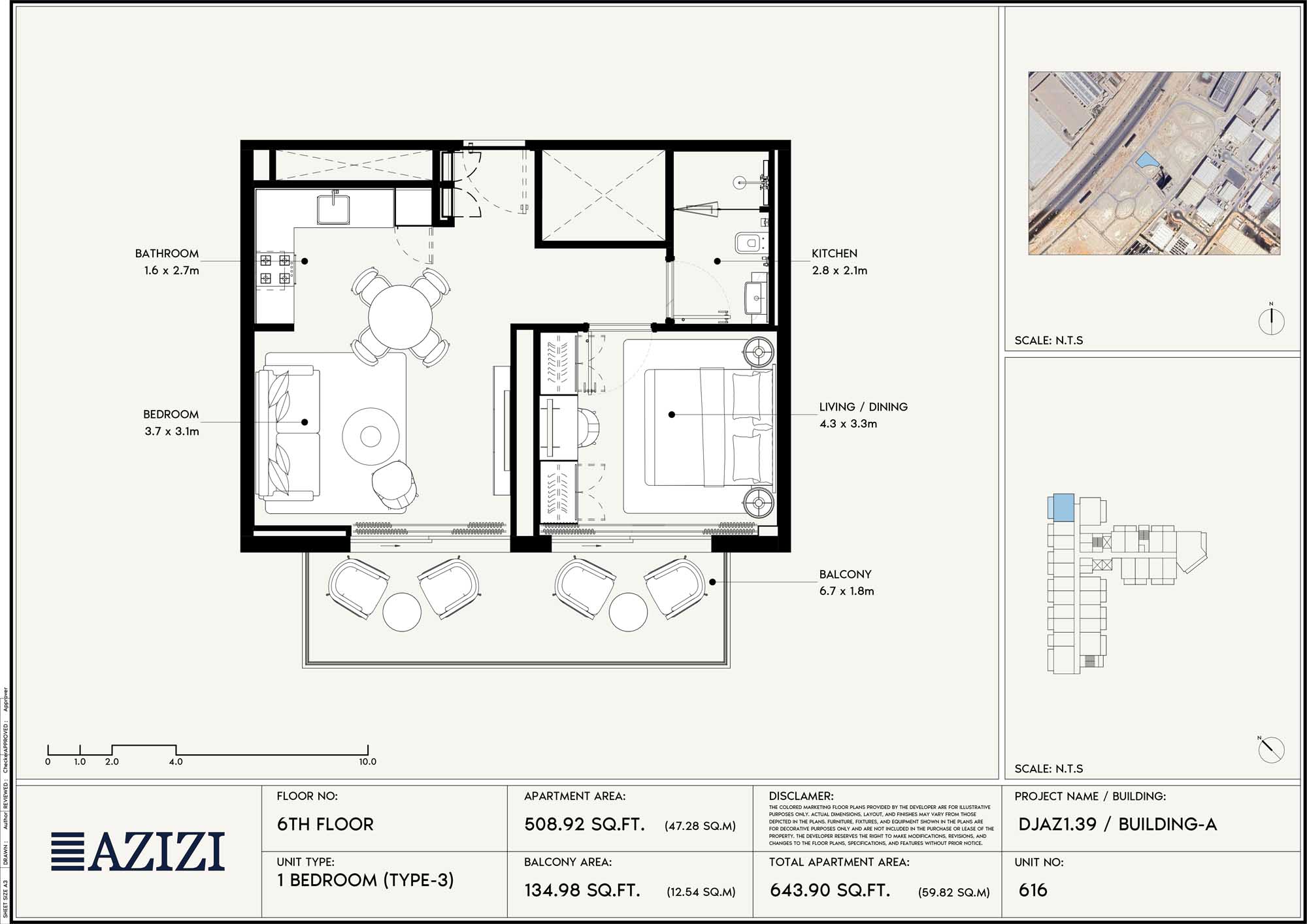 6th Floor (Unit 616 - Type 3)