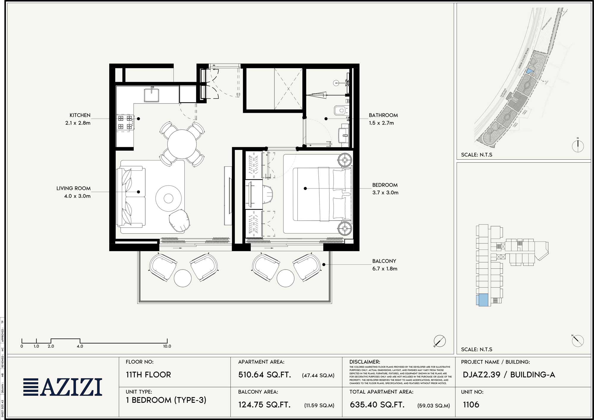 11th Floor (Unit 1106 - Type 3)