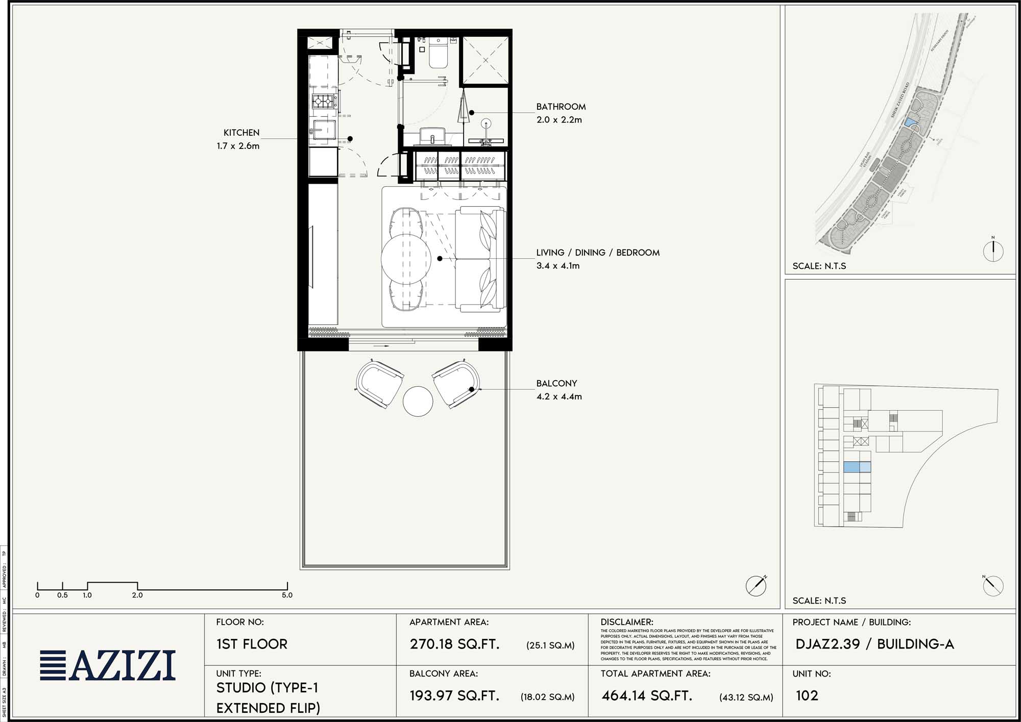 1st Floor (Unit 102 - Type 1 Extended Flip)