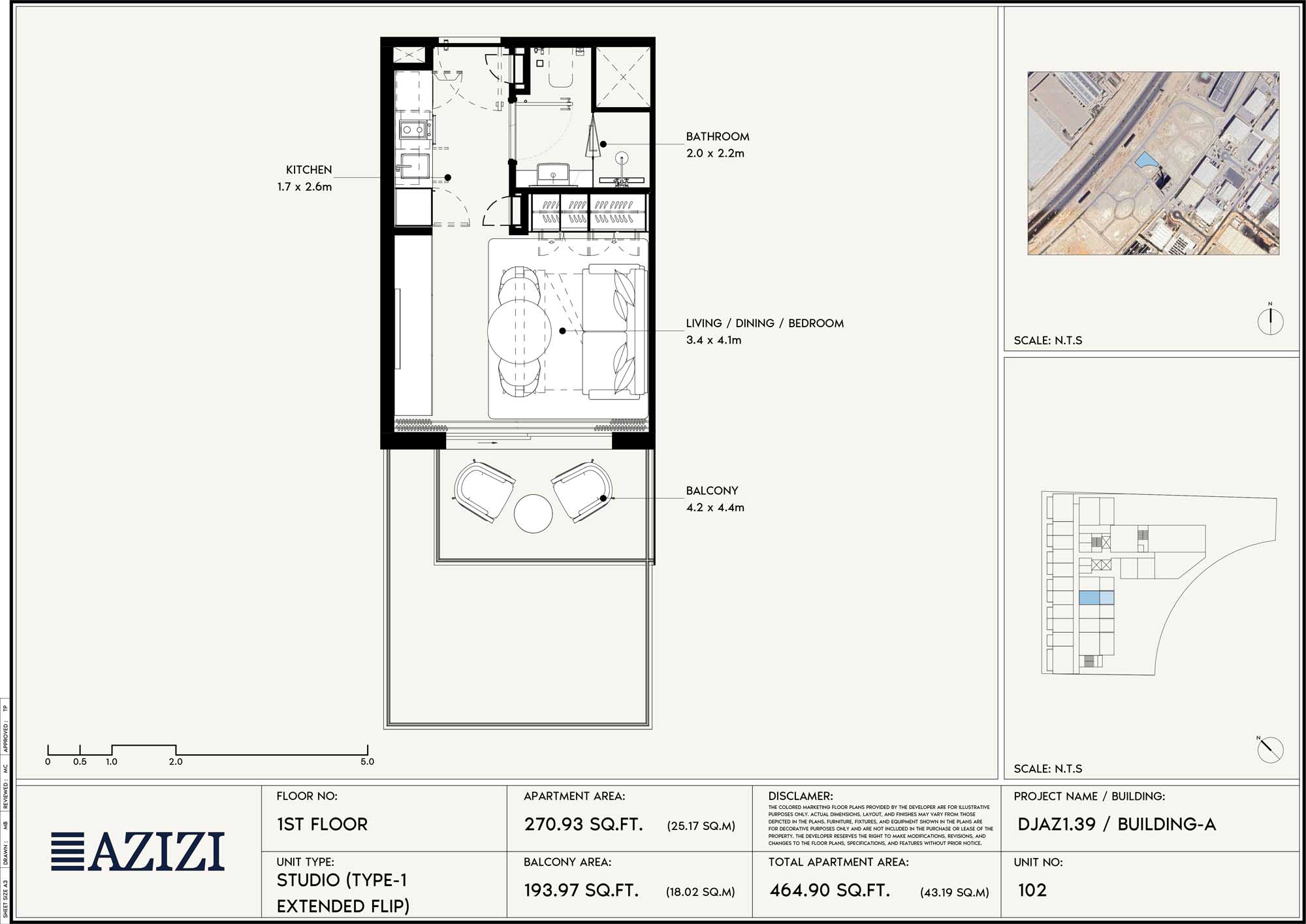 1st Floor (Unit 102 - Type 1 Extened Flip)