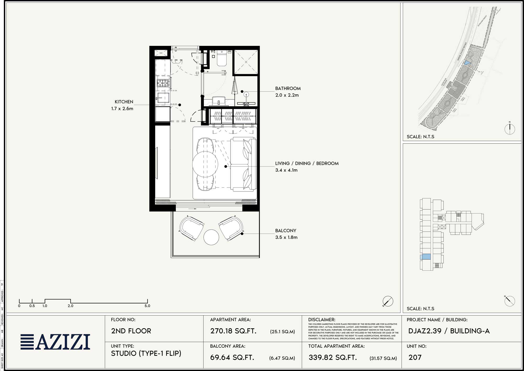 2nd Floor (Unit 207 - Type 1 Flip)