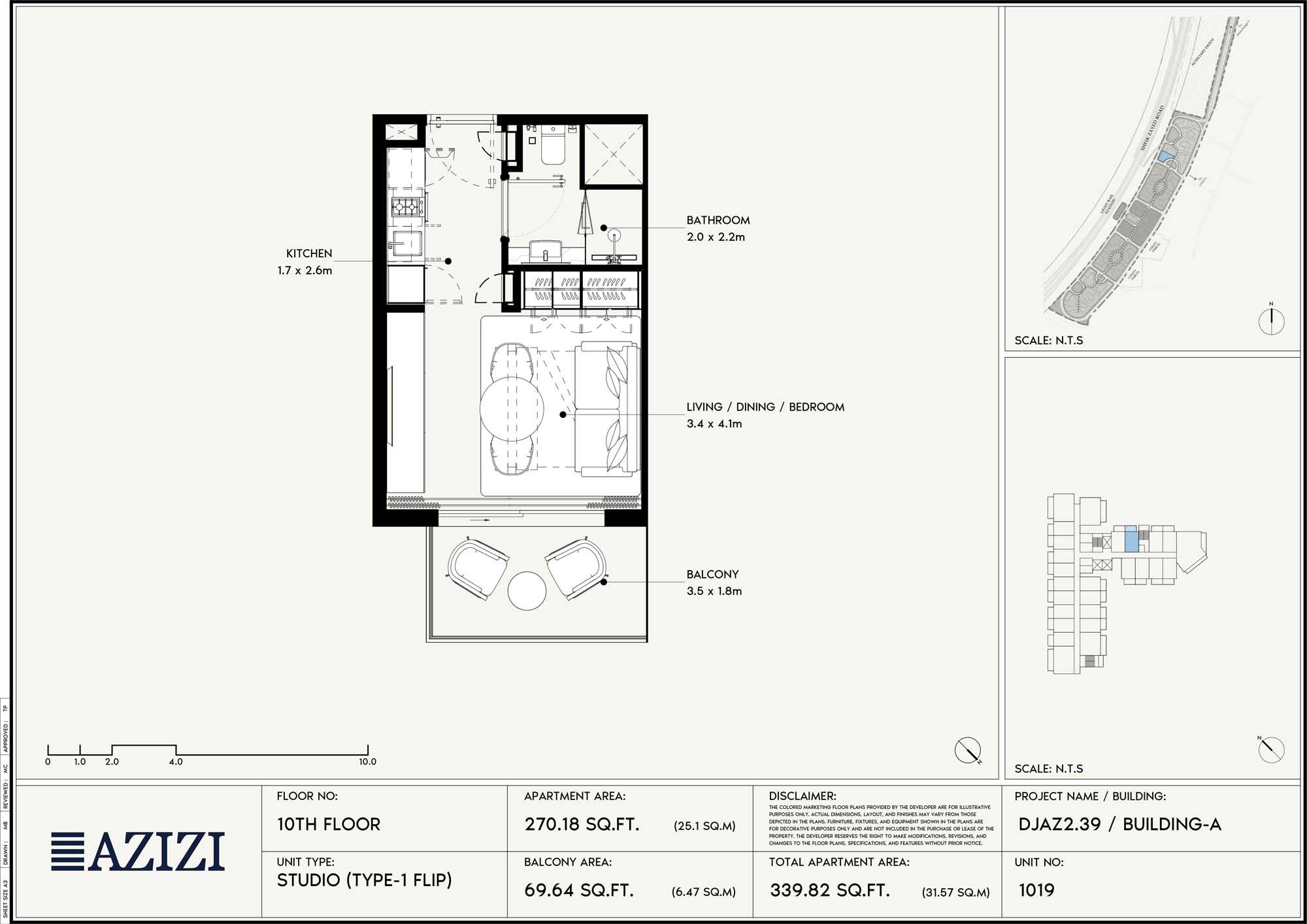 10th Floor (Unit 1019 - Type 1 Flip)