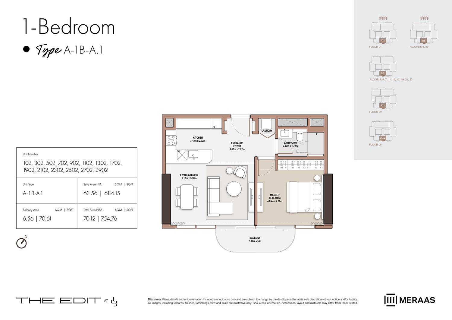01st-29th Floor (Type A-1B-A.1)