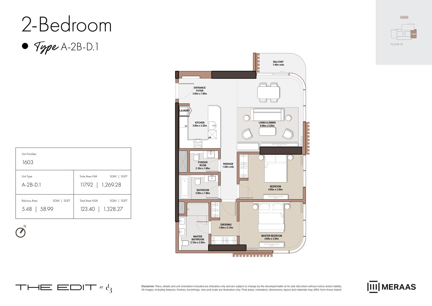 16th Floor (Type A-2B-D.1)