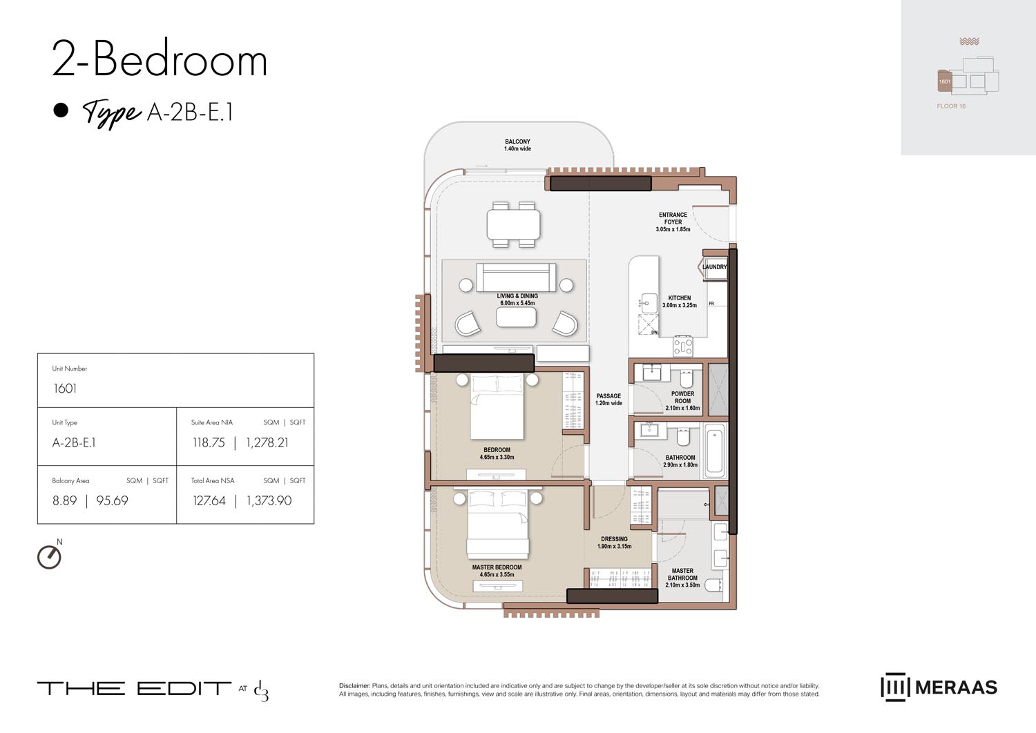 16th Floor (Type A-2B-E.1)