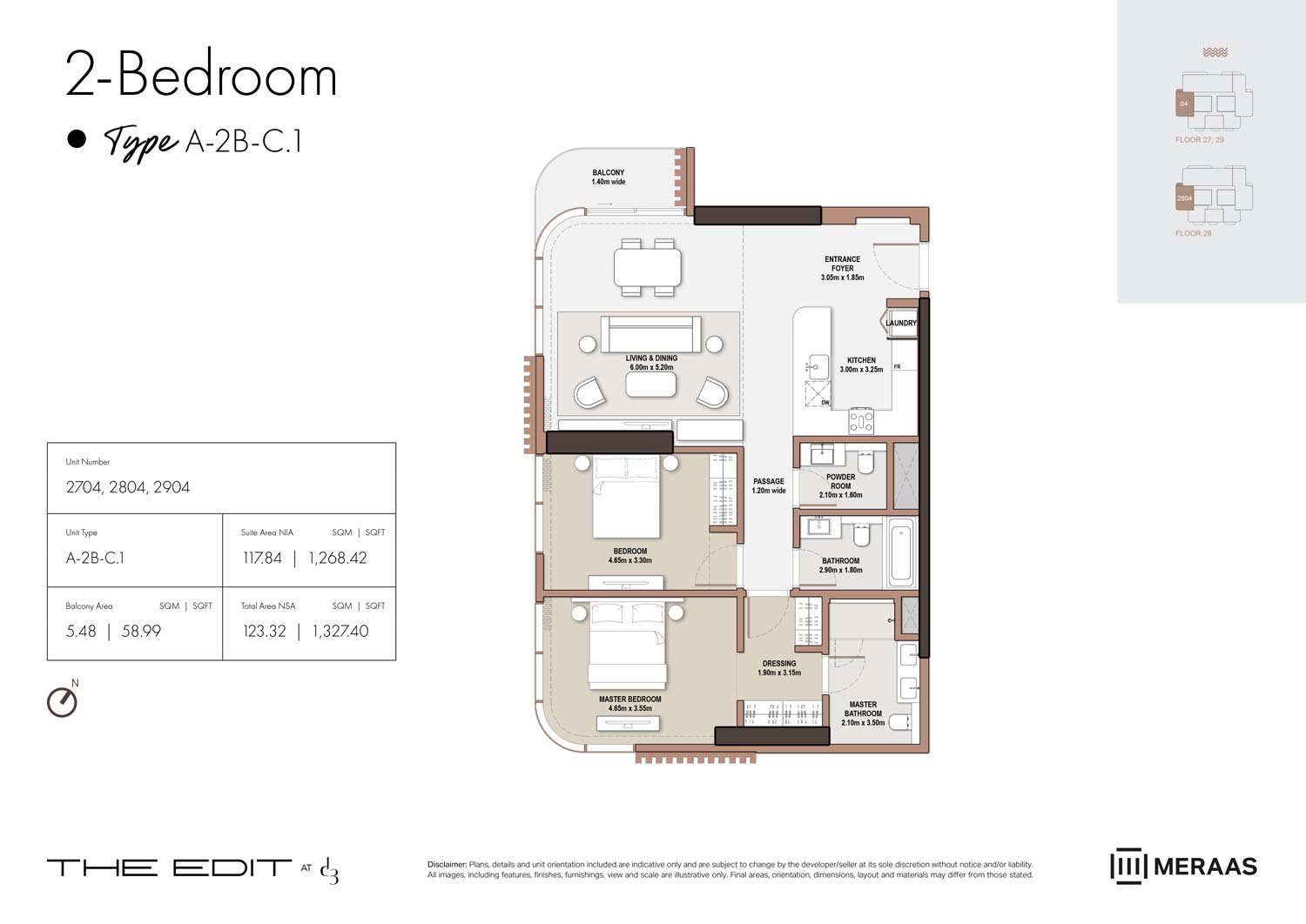 27th-28th Floor (Type A-2B-C.1)