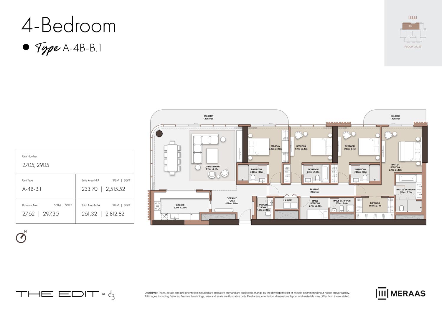 27th-29th Floor (Type A-4B-B.1)