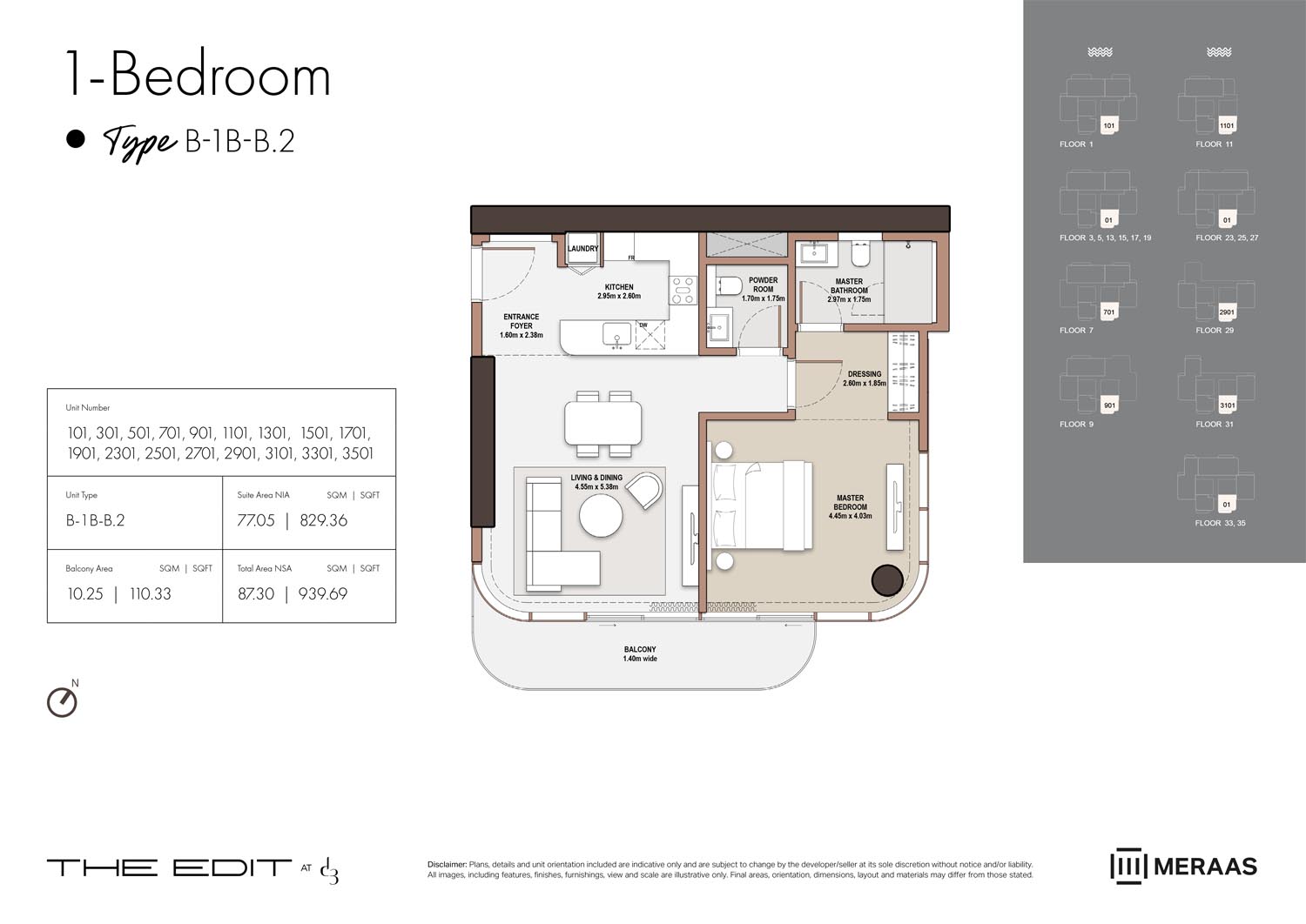 01st-35th Floor (Type B-1B-B.2)
