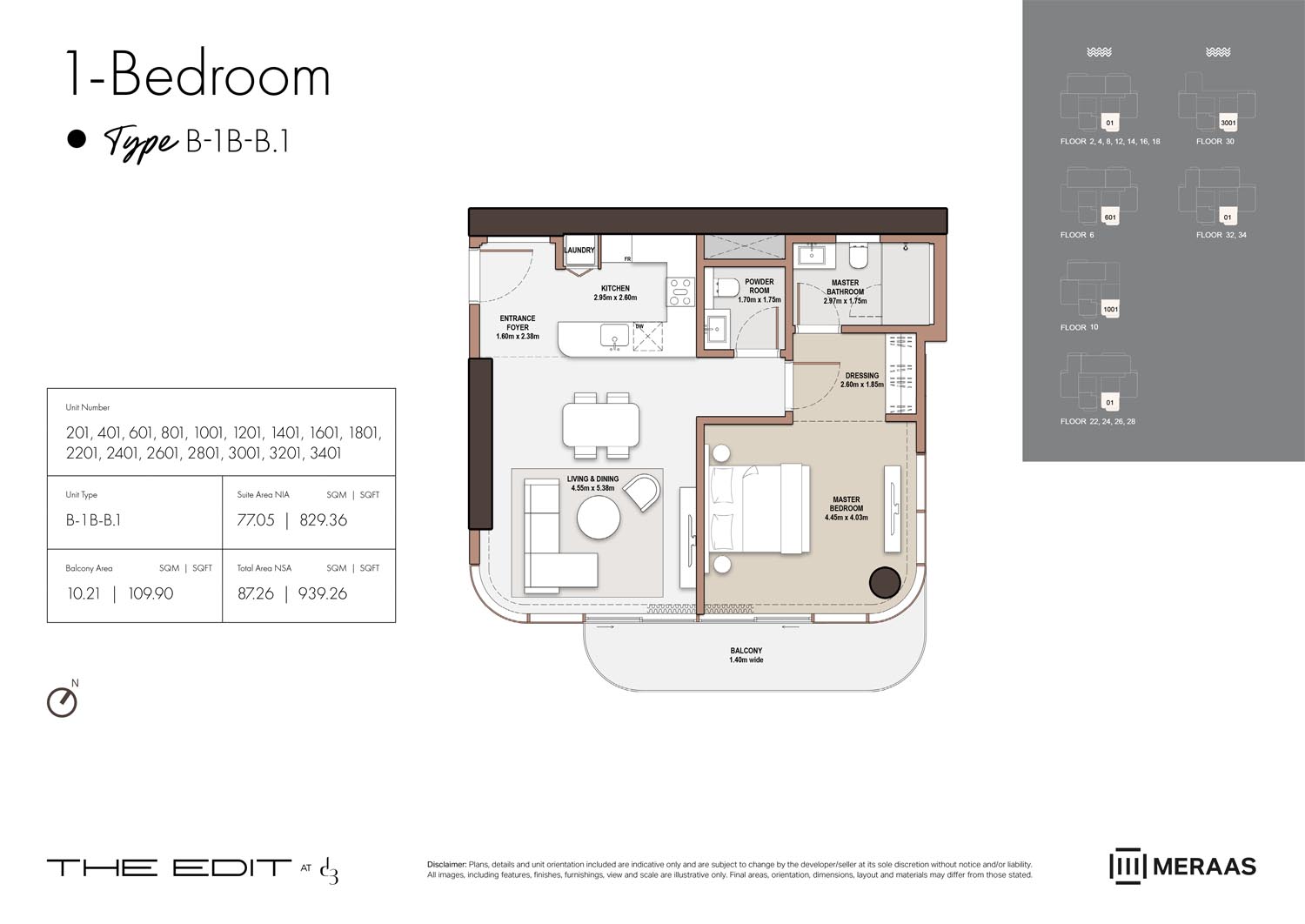 02nd-34th Floor (Type B-1B-B.1)