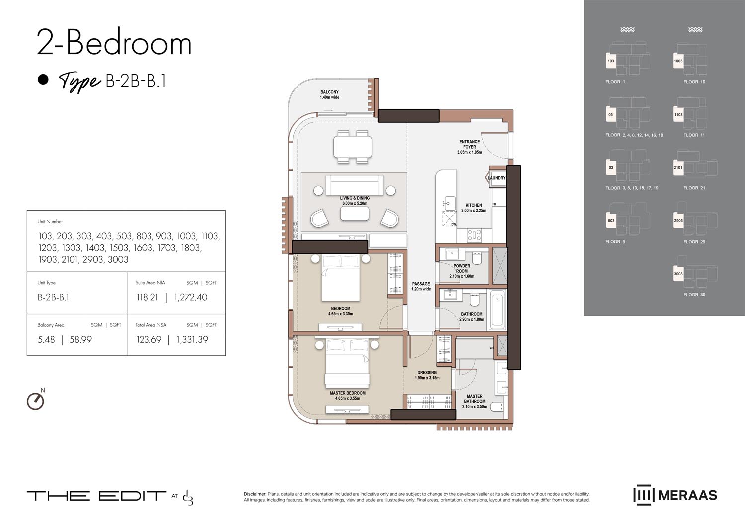 01st-30th Floor (Type B-2B-B.1)