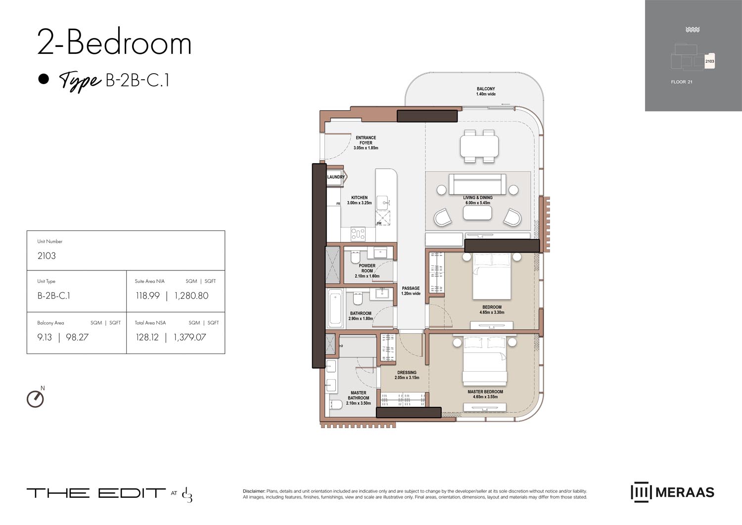 21st Floor (Type B-2B-C.1)