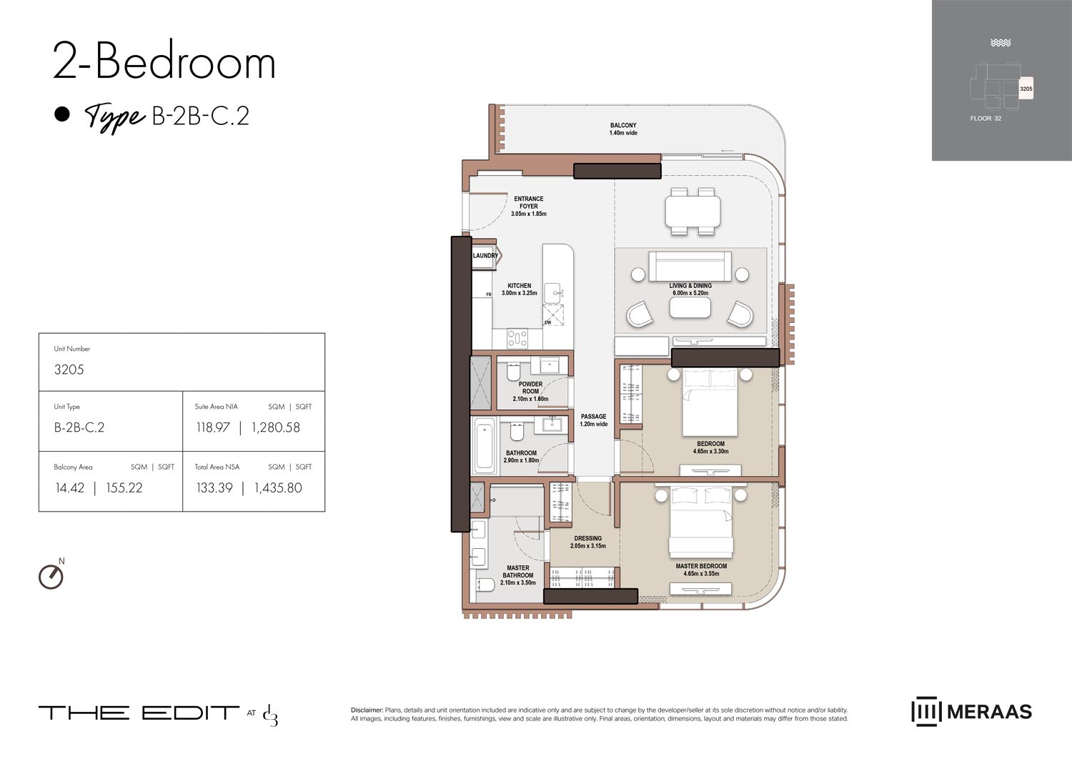 32nd Floor (Type B-2B-C.2)