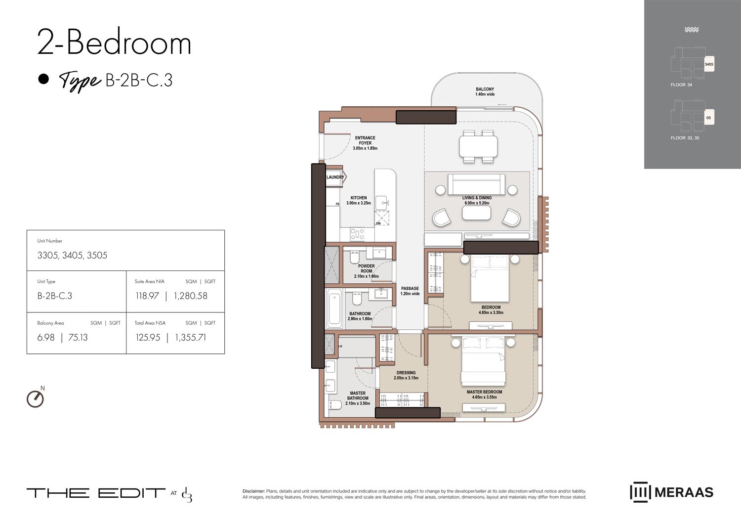 34th-35th Floor (Type B-2B-C.3)
