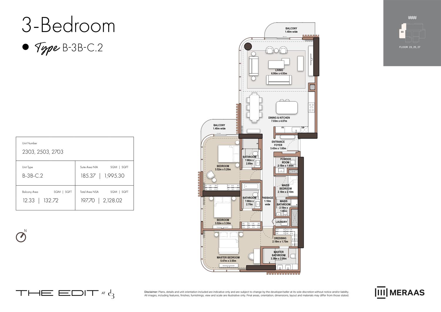 22nd-27th Floor (Type B-3B-C.2)