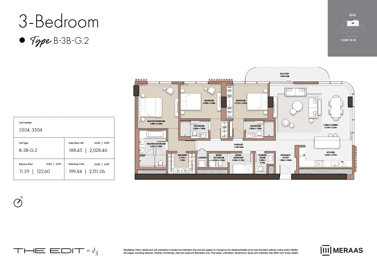 33rd & 35th Floor (Type B-3B-G.2)