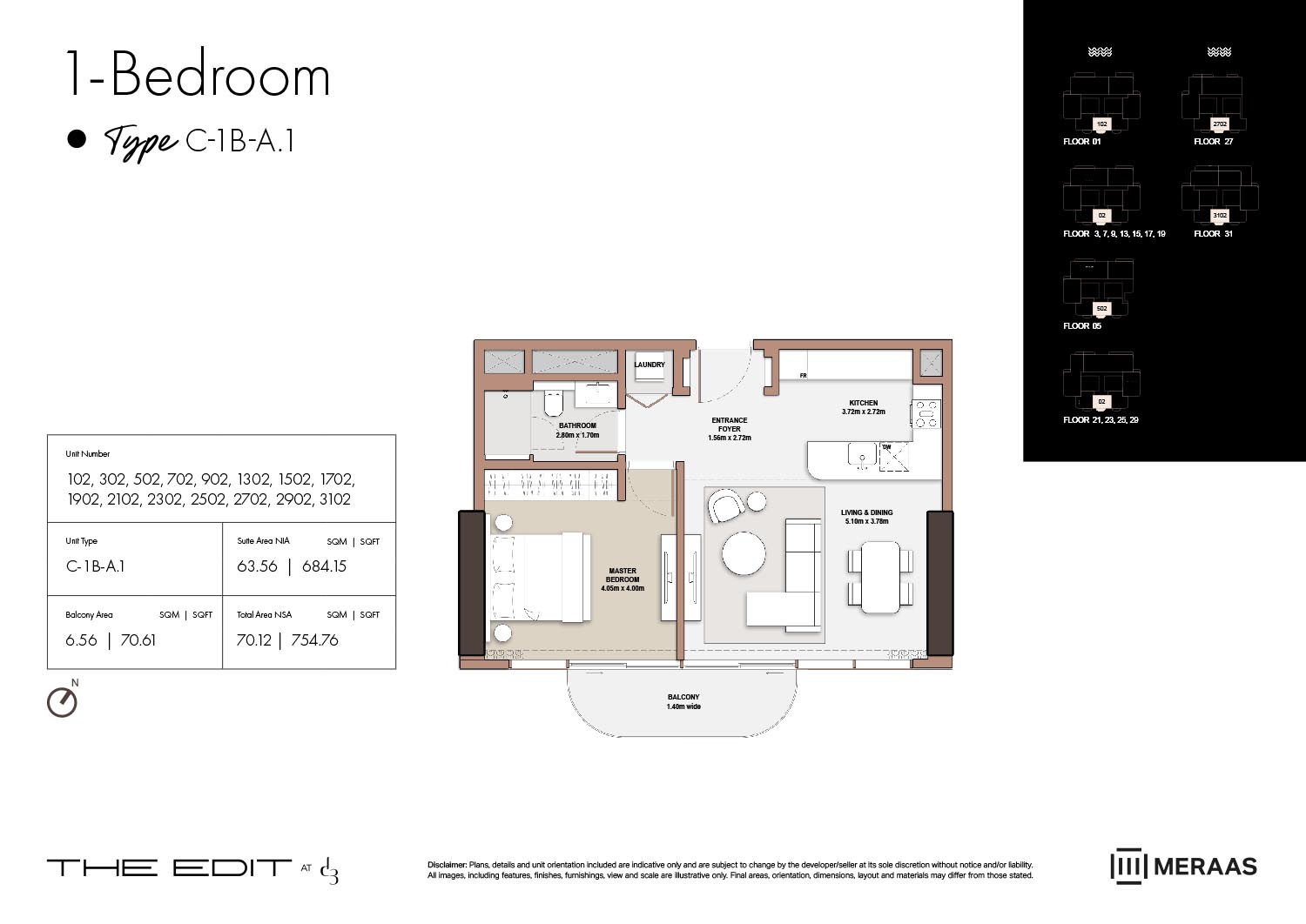 01st-31st Floor (Type C-1B-A.1)