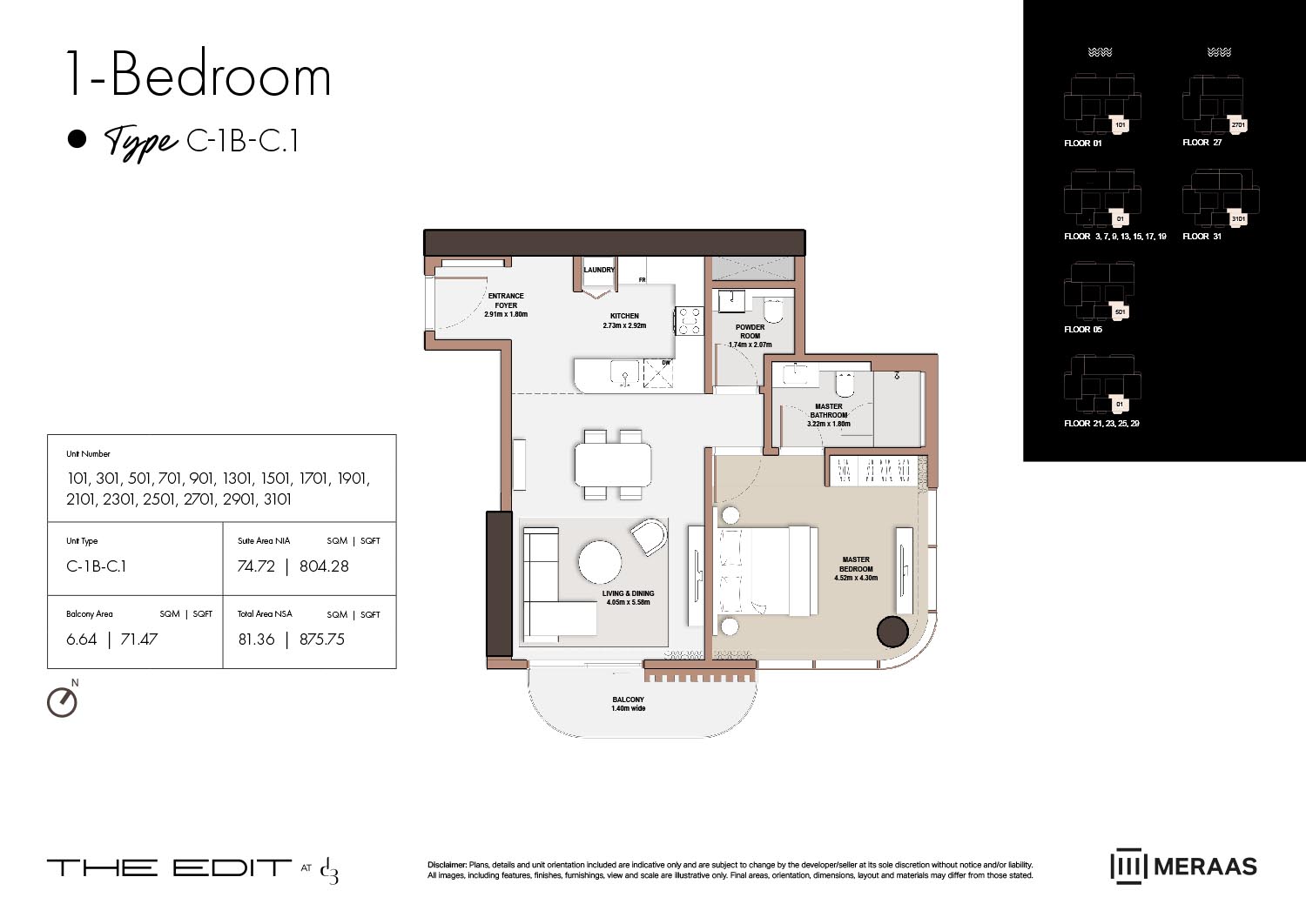 01st-31st Floor (Type C-1B-C.1)
