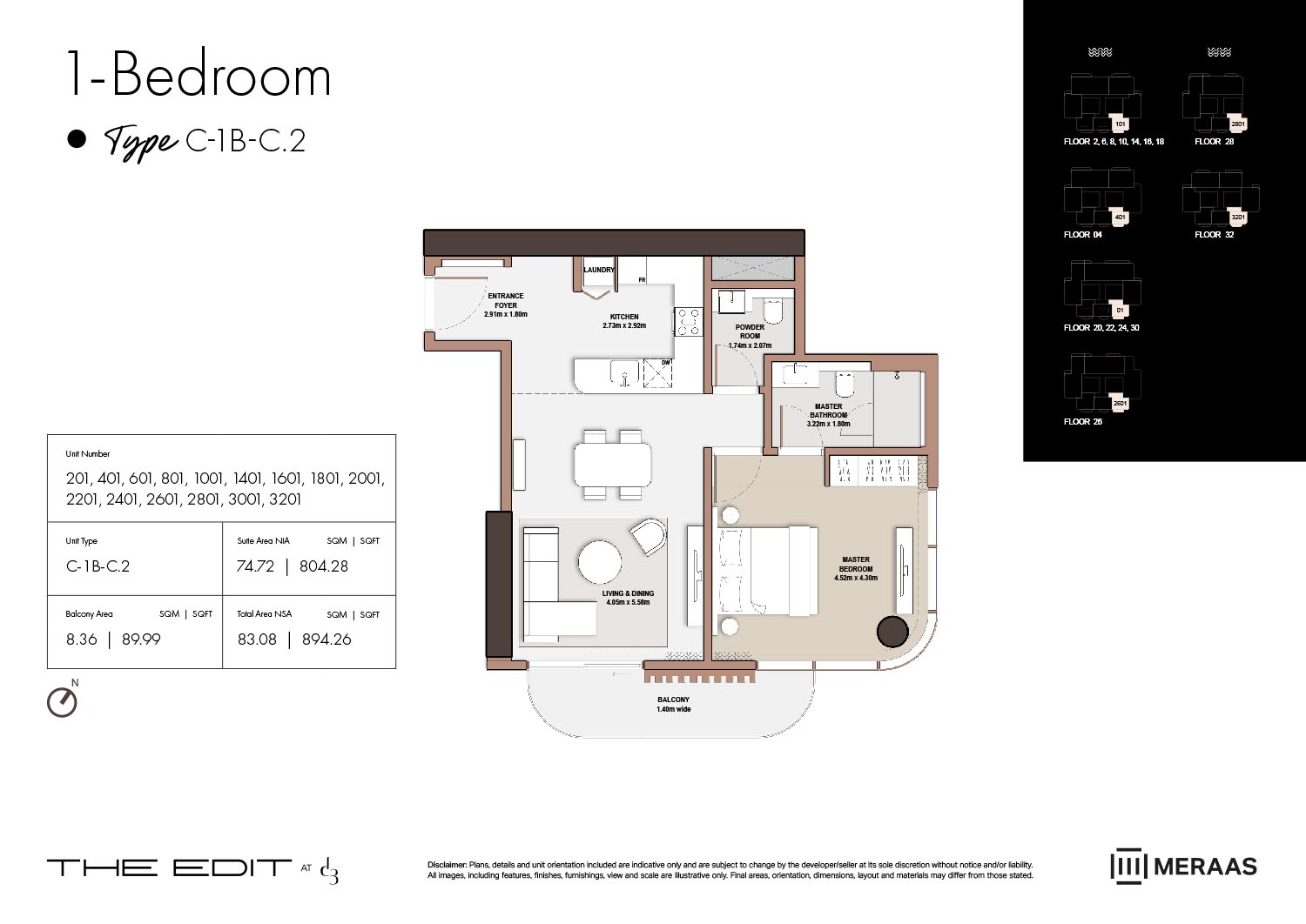 02nd-32nd Floor (Type C-1B-C.2)