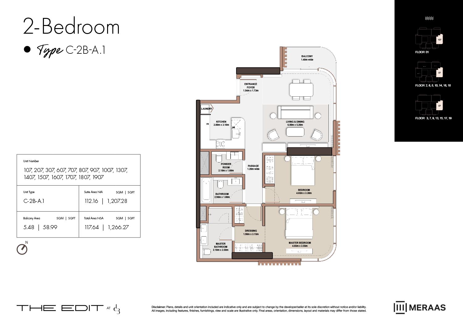 01st-19th Floor (Type C-2B-A.1)