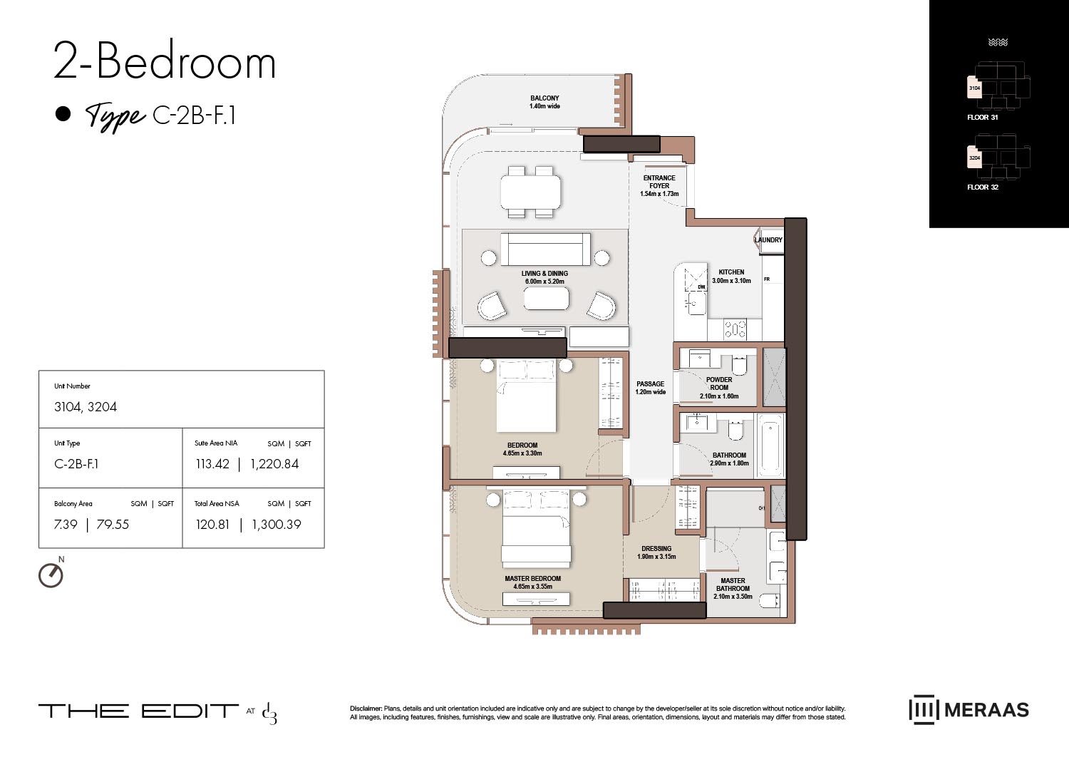 31st & 32nd Floor (Type C-2B-F.1)