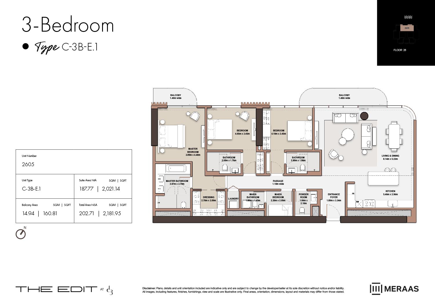 26th Floor (Type C-3B-E.1)