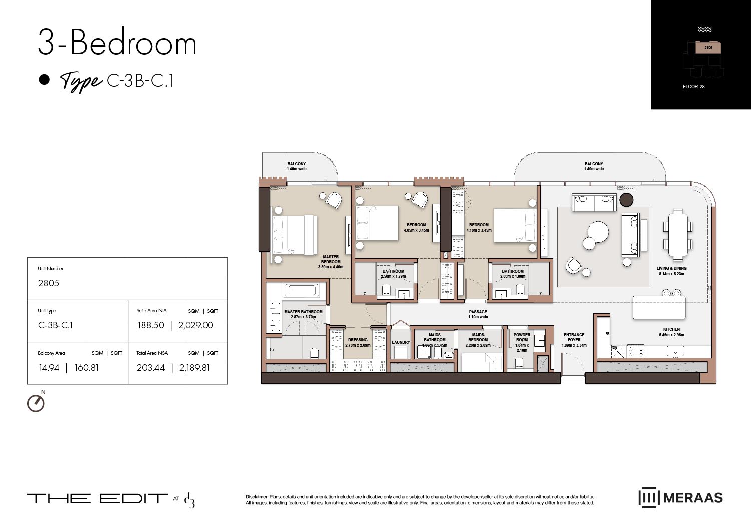 28th Floor (Type C-3B-C.1)
