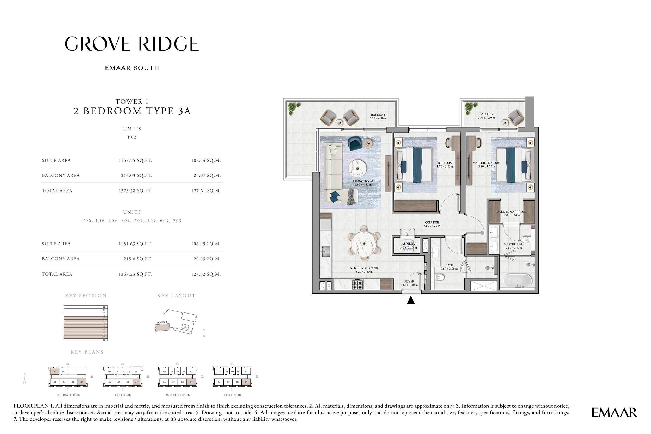 Podium Floor-7th Floor (Type 3A-Unit-P03-709)