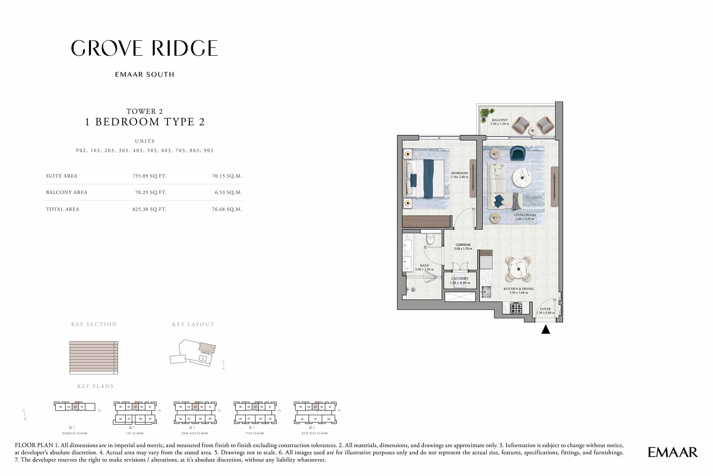 Podium Floor-9th Floor (Type 2-Unit P02-903)