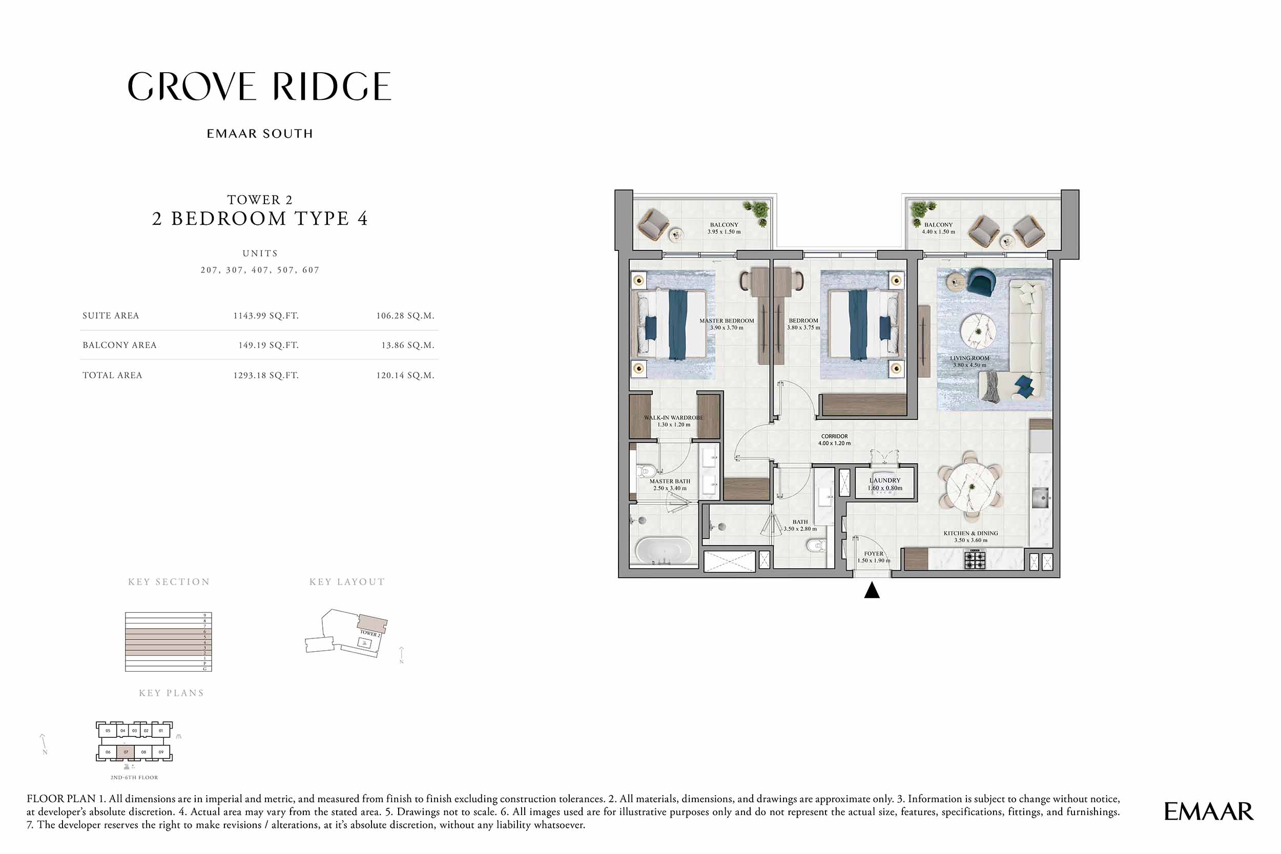 2nd - 6th Floor (Type 4-Unit 207-607)