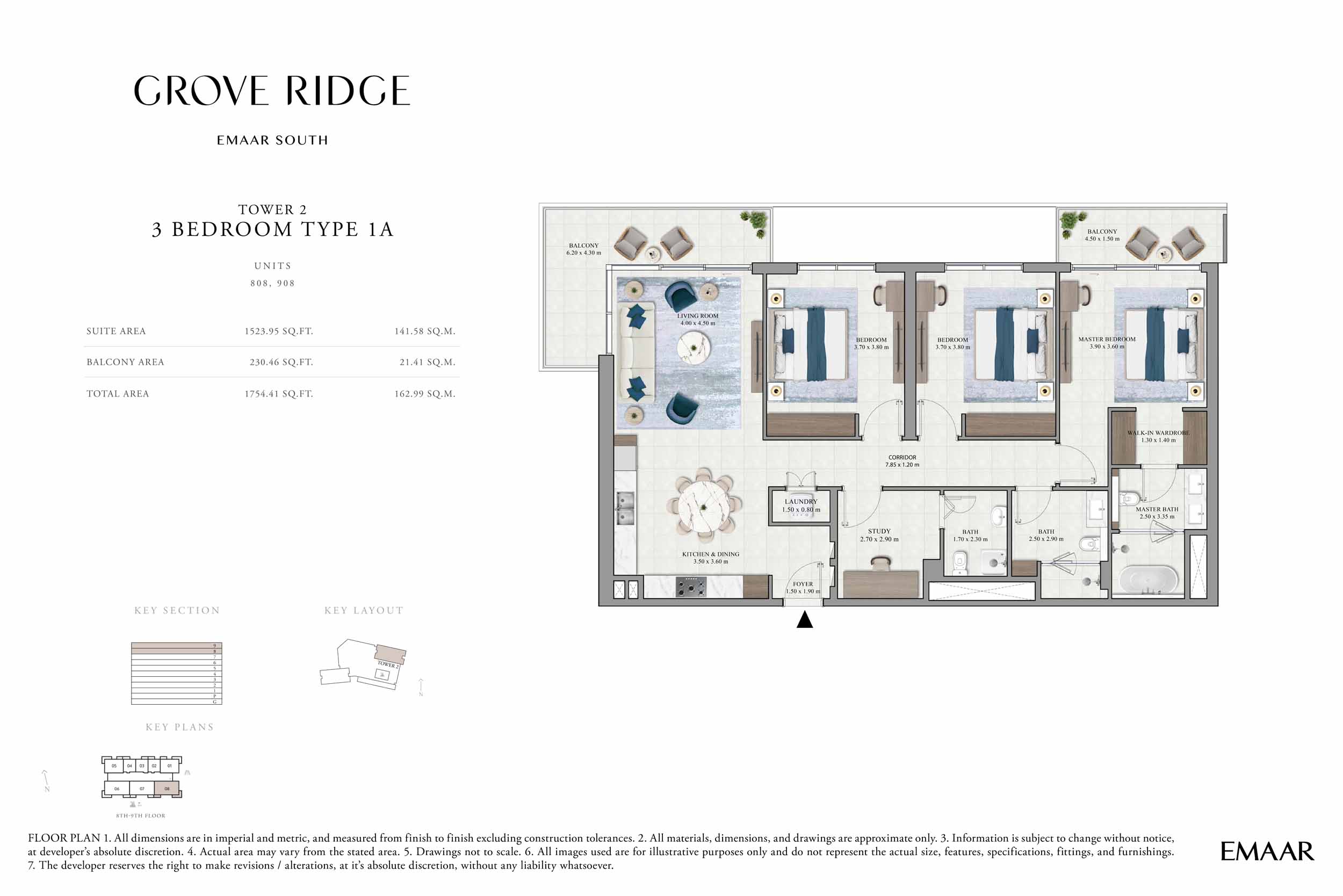 8th-9th Floor (Type 1A-Unit 808-908)