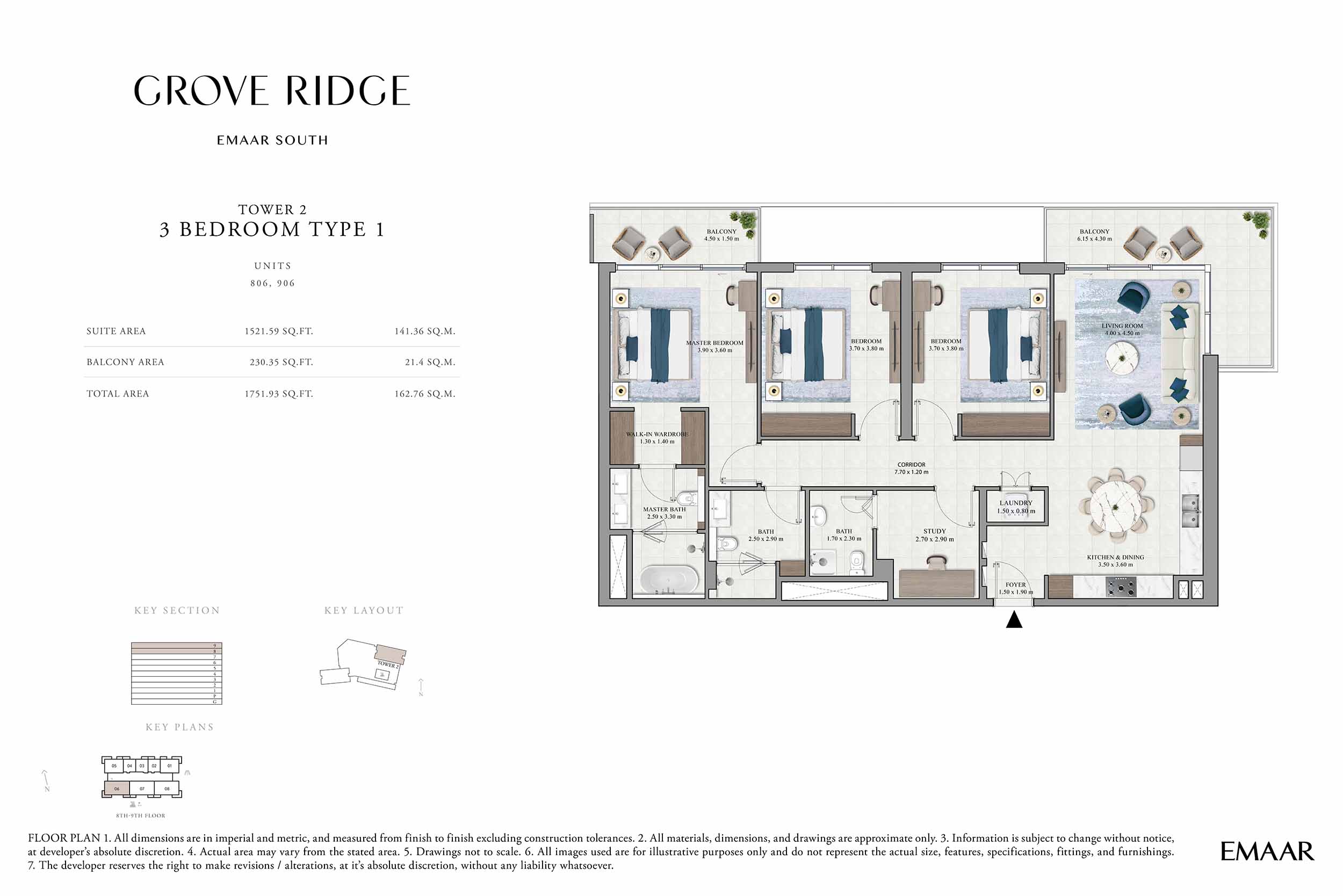 8th-9th Floor (Type 1-Unit 806-906)
