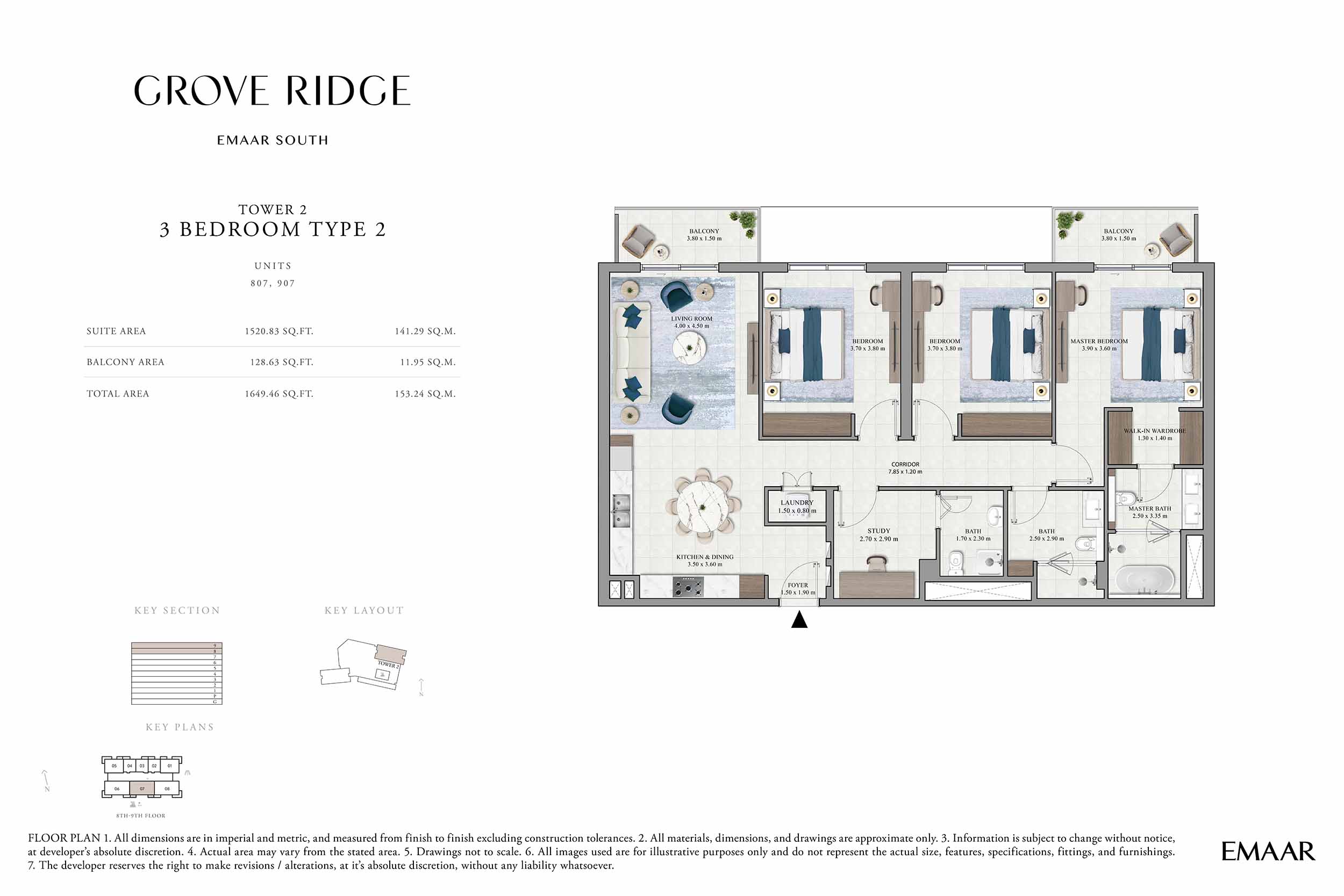 8th-9th Floor (Type 2-Unit 807-907)