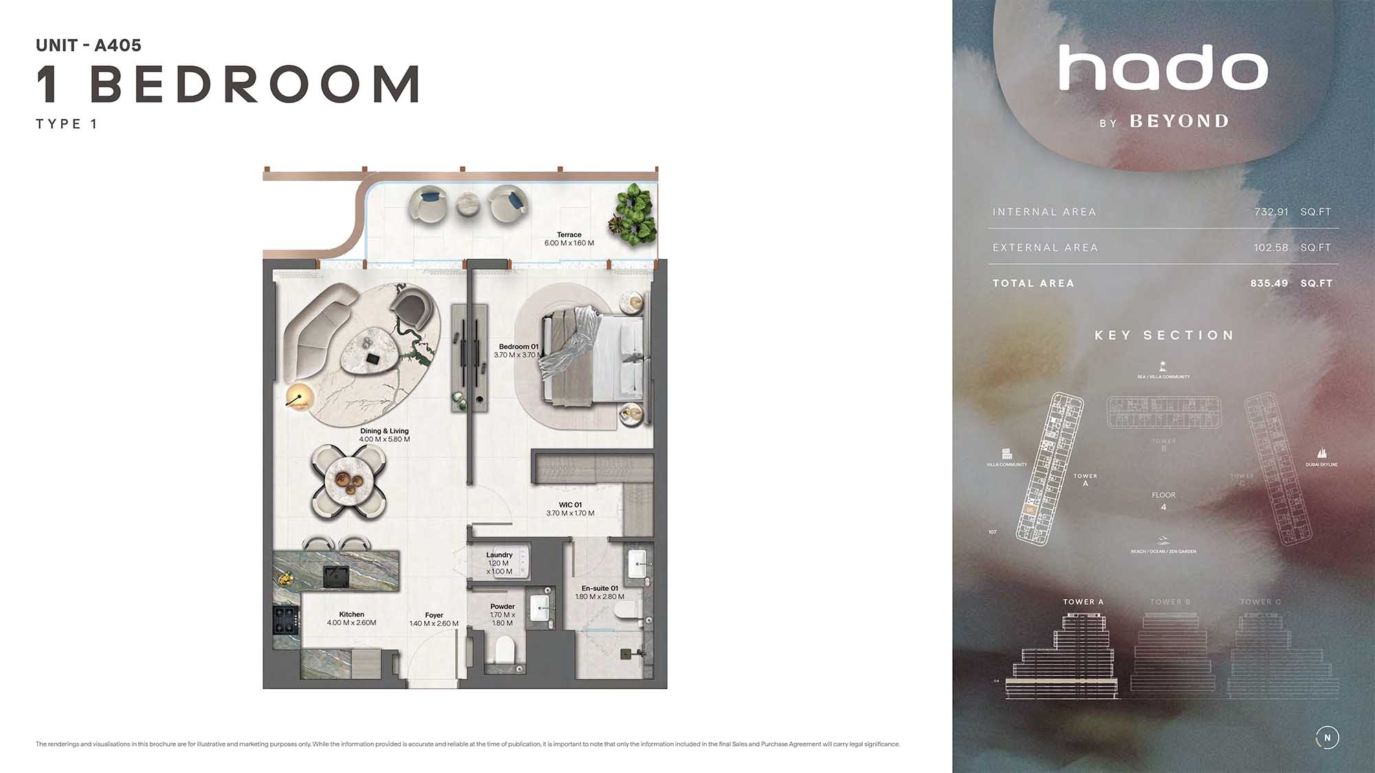 4th Floor (Type 1 Unit A405)