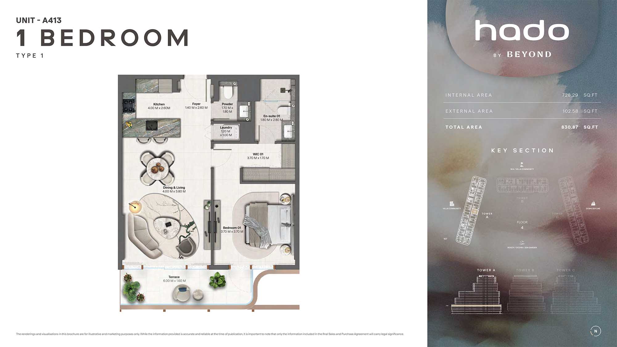 4th Floor (Type 1 Unit A413)