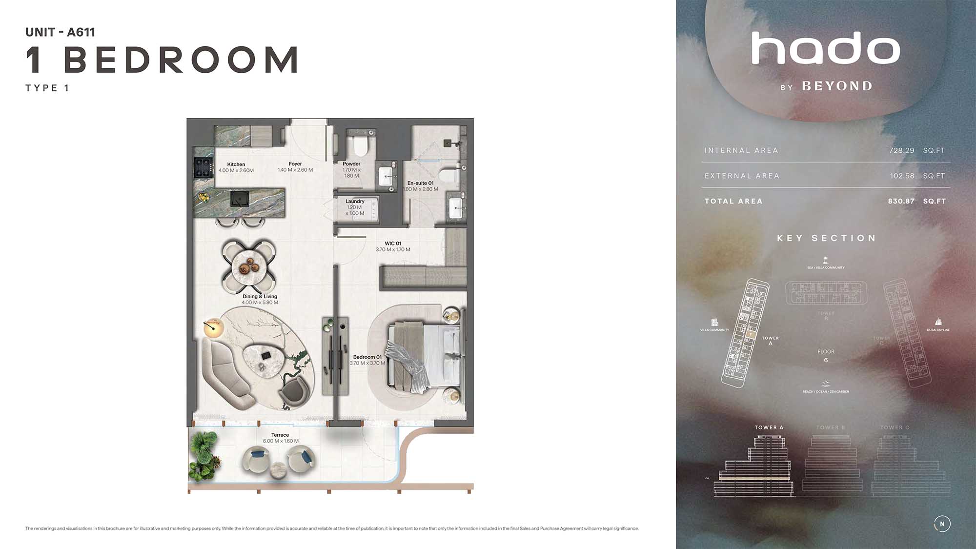 6th Floor (Type 1 Unit A611)