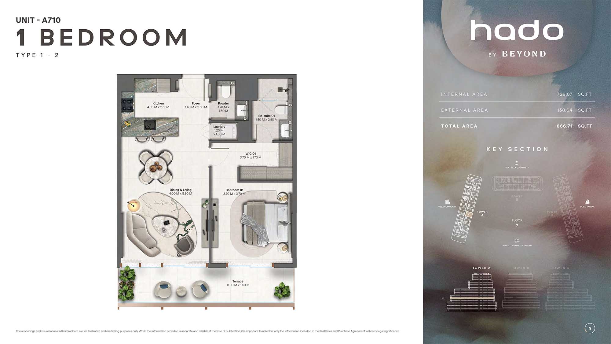 7th Floor (Type 1-2 Unit A710)