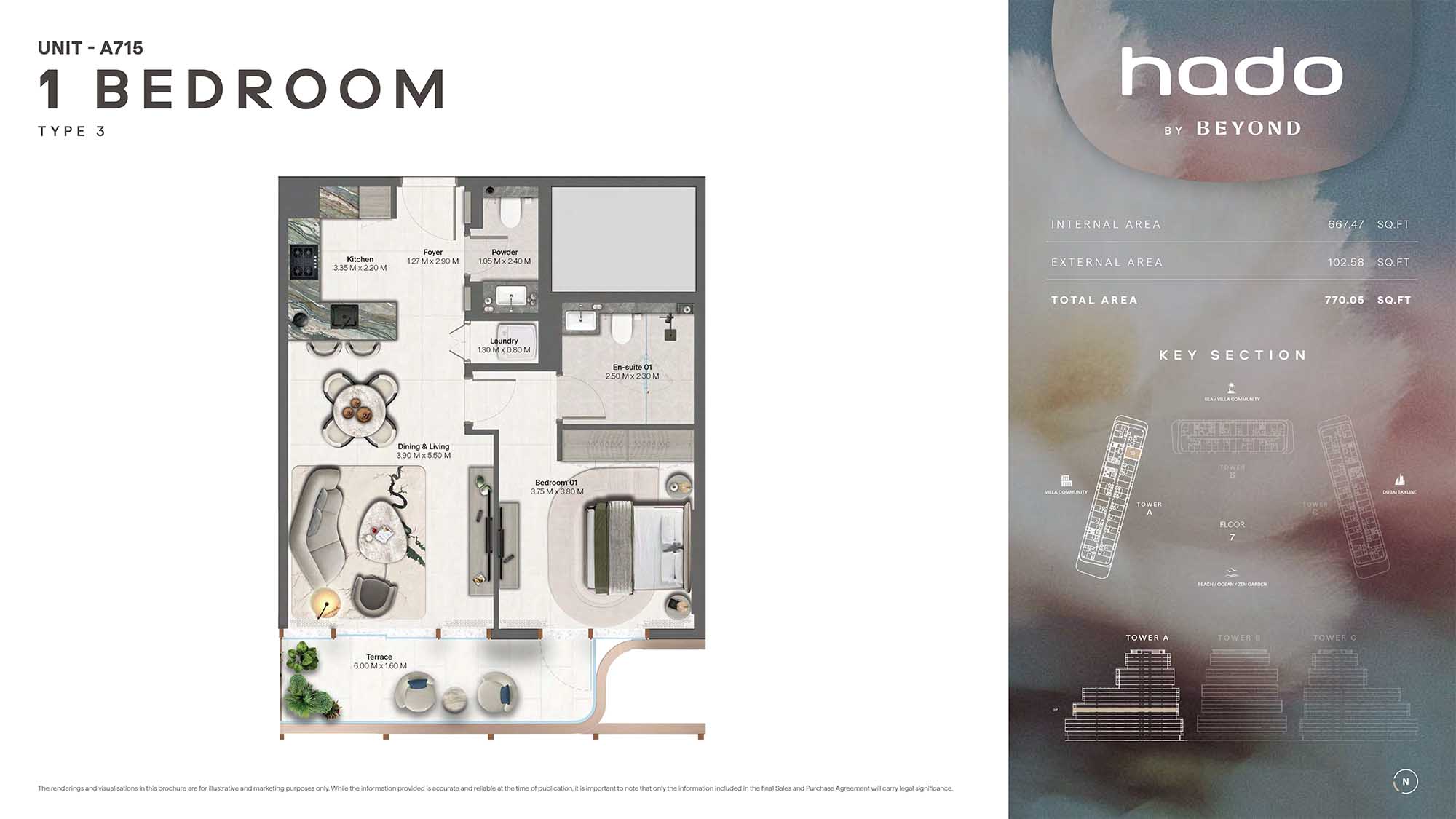 7th Floor (Type 3 Unit A715)