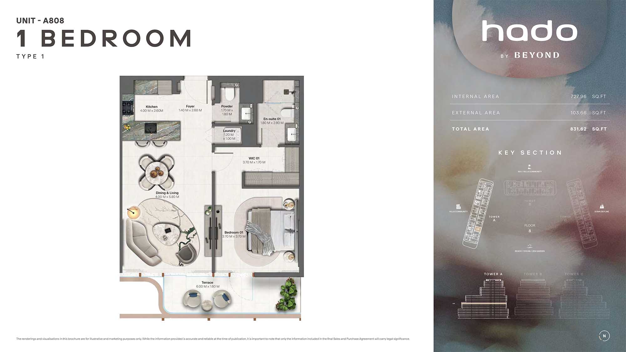 8th Floor (Type 1 Unit A808)