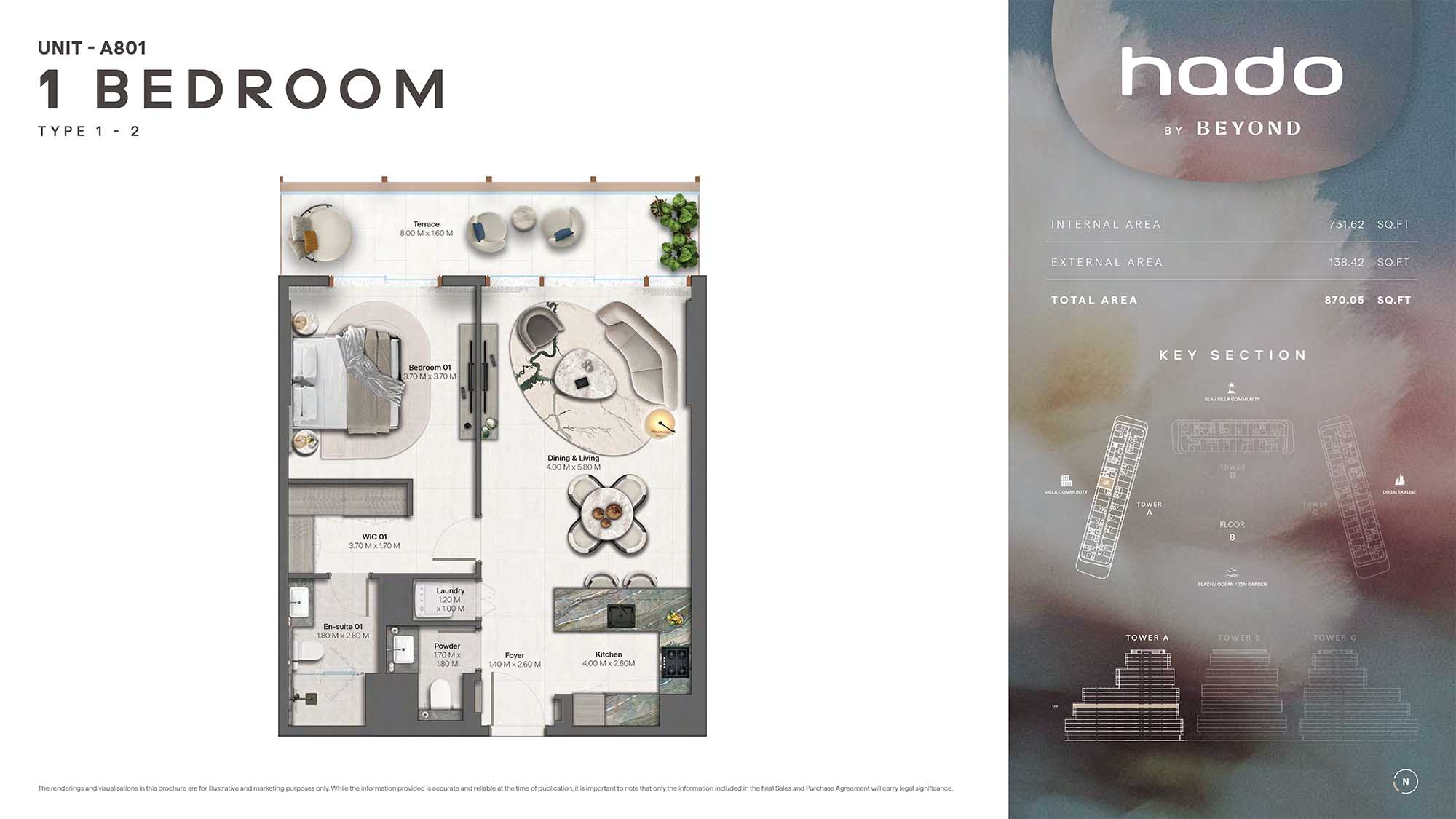 8th Floor (Type 1-2 Unit A801)