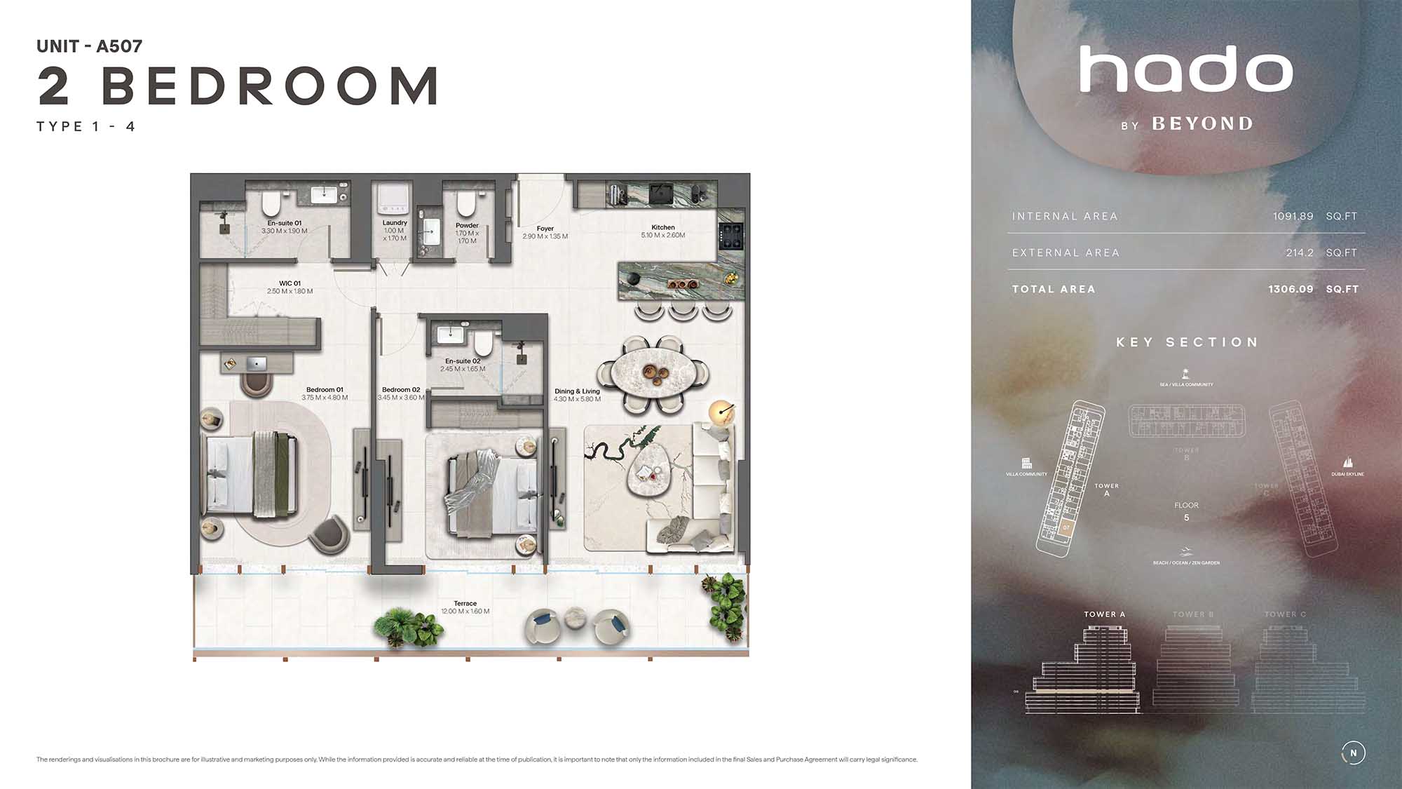 5th Floor (Type 1-4 Unit A507)