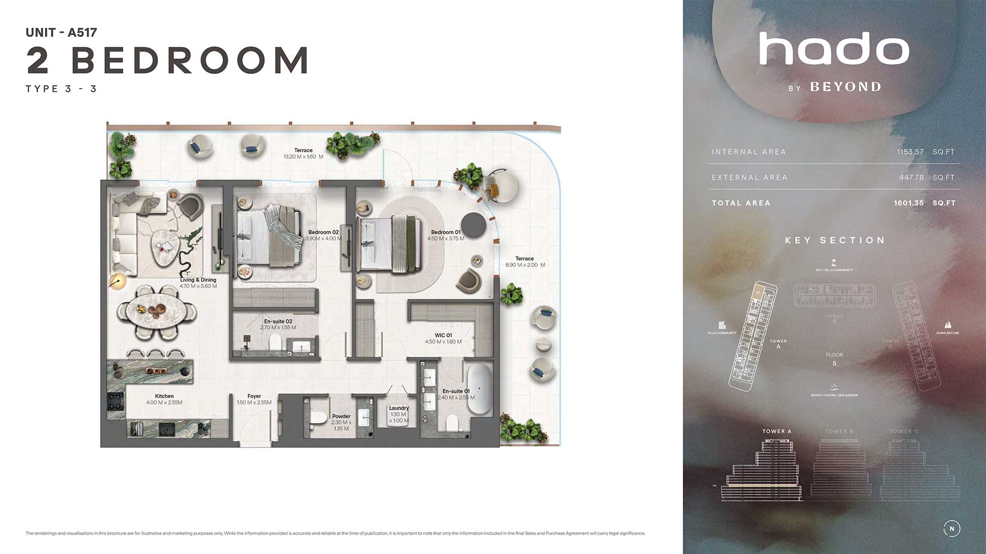 5th Floor (Type 3-3 Unit A517)