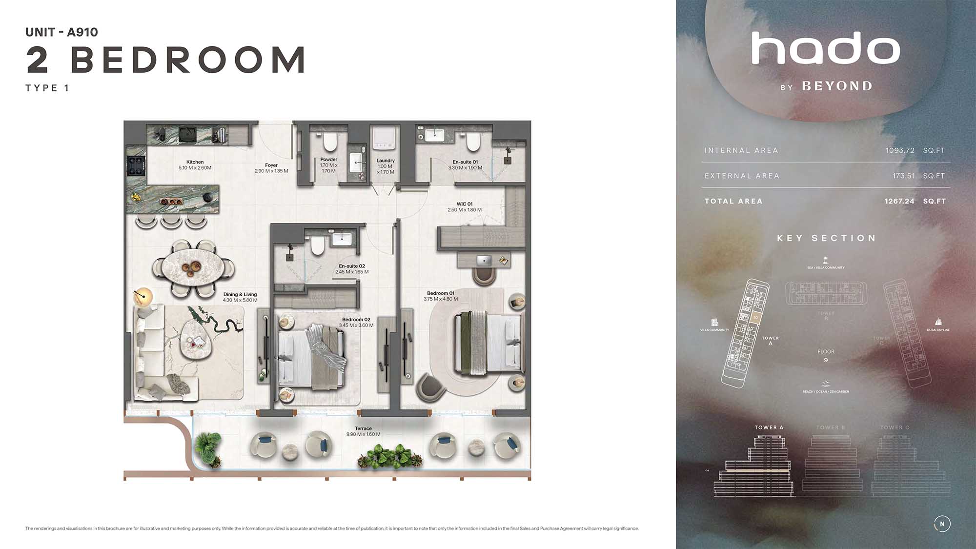 9th Floor (Type 1 Unit A910)