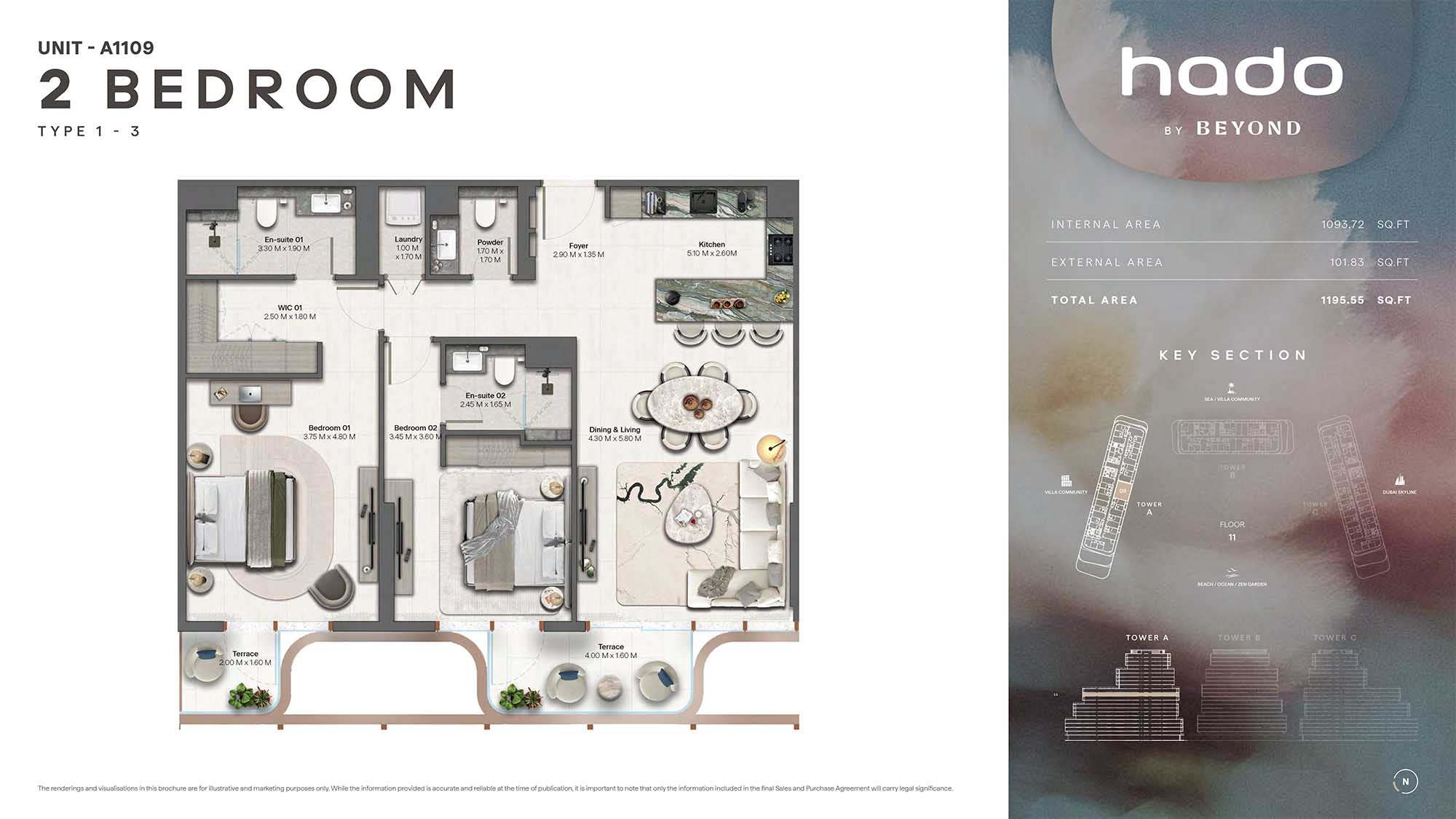 11th Floor (Type 1-3 Unit A1109)