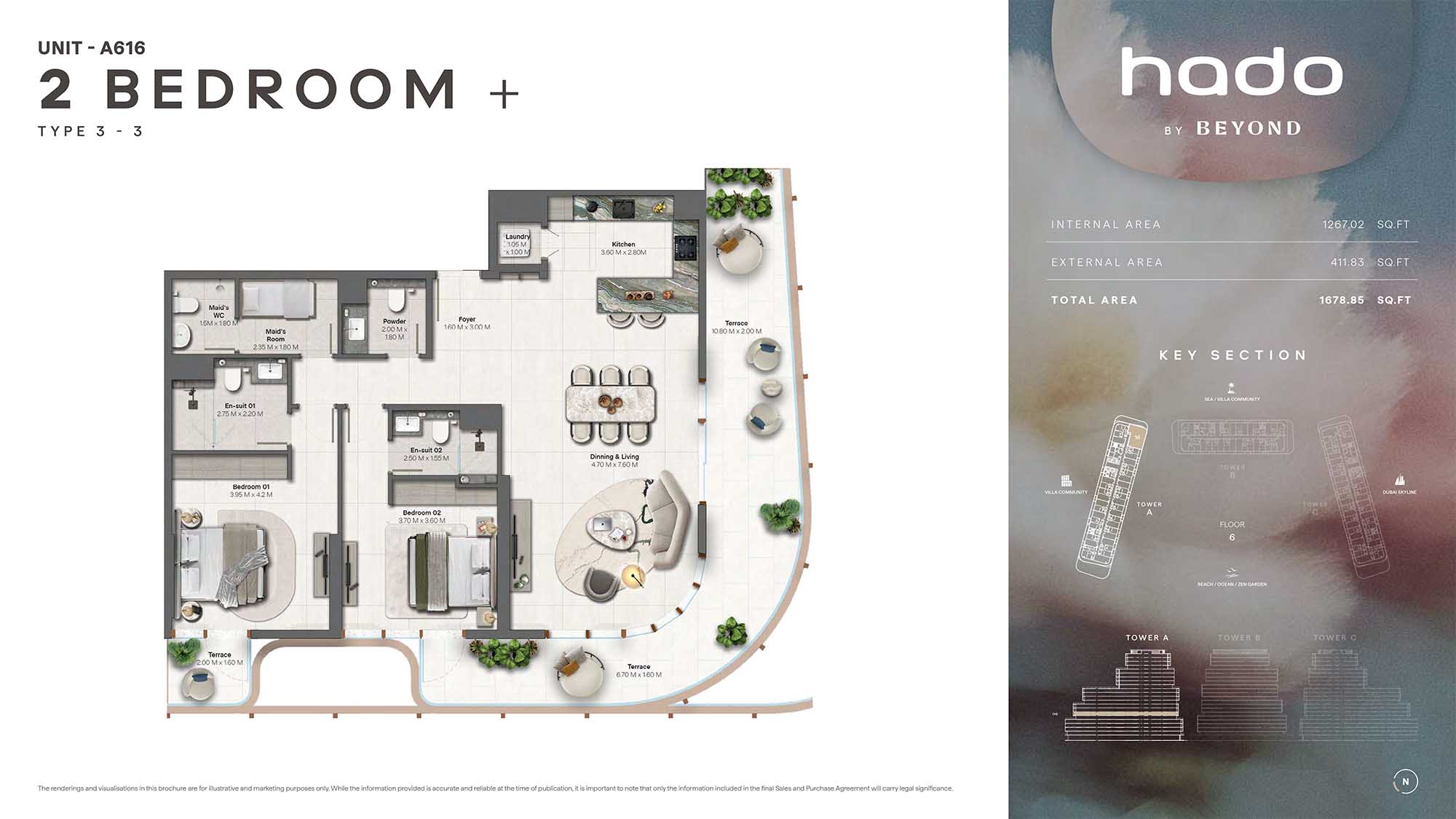 6th Floor (Type 3-3 Unit A616)