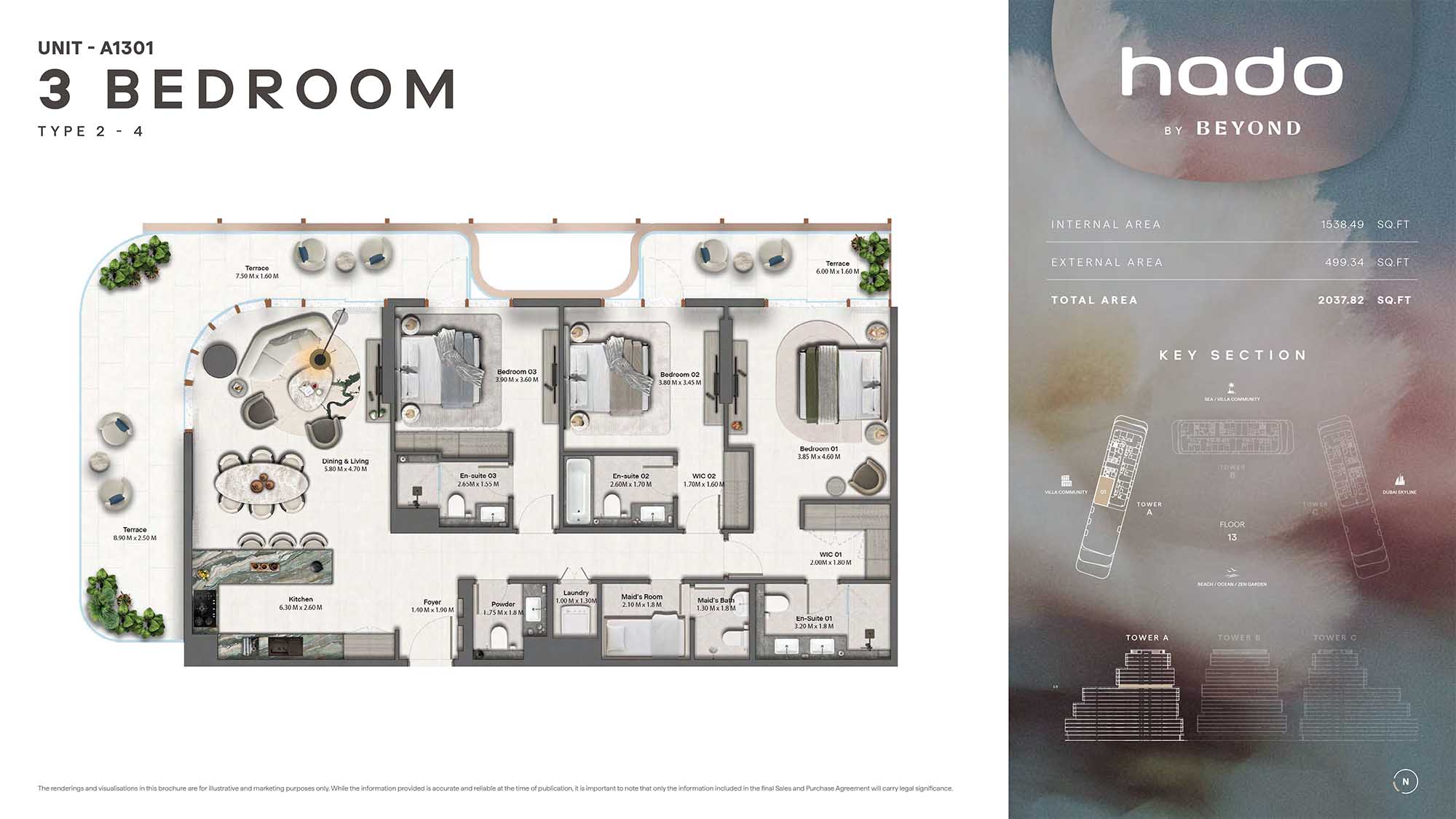 13th Floor (Type 2-4 Unit A1301)