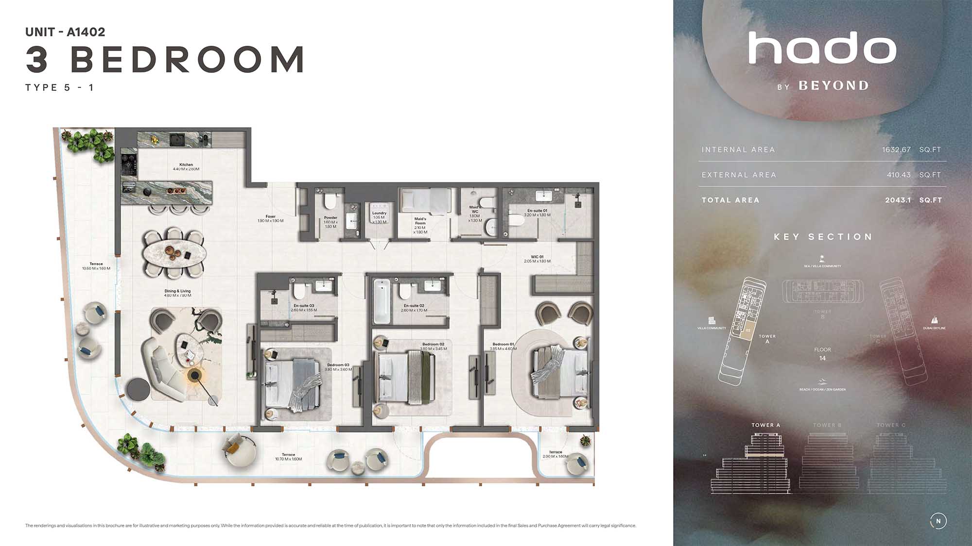 14th Floor (Type 1-5 Unit A1402)
